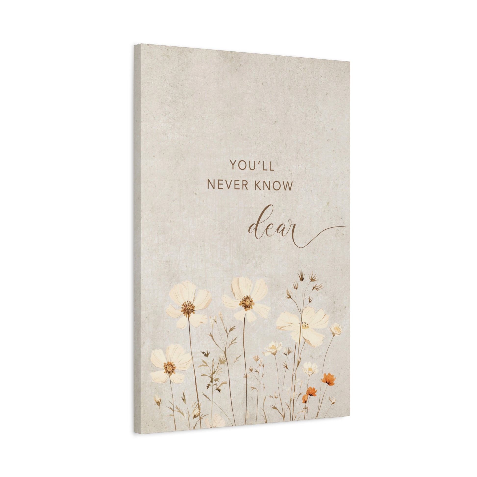 Dearest Wildflower Canvas Wall Art Vertical - Canvasses