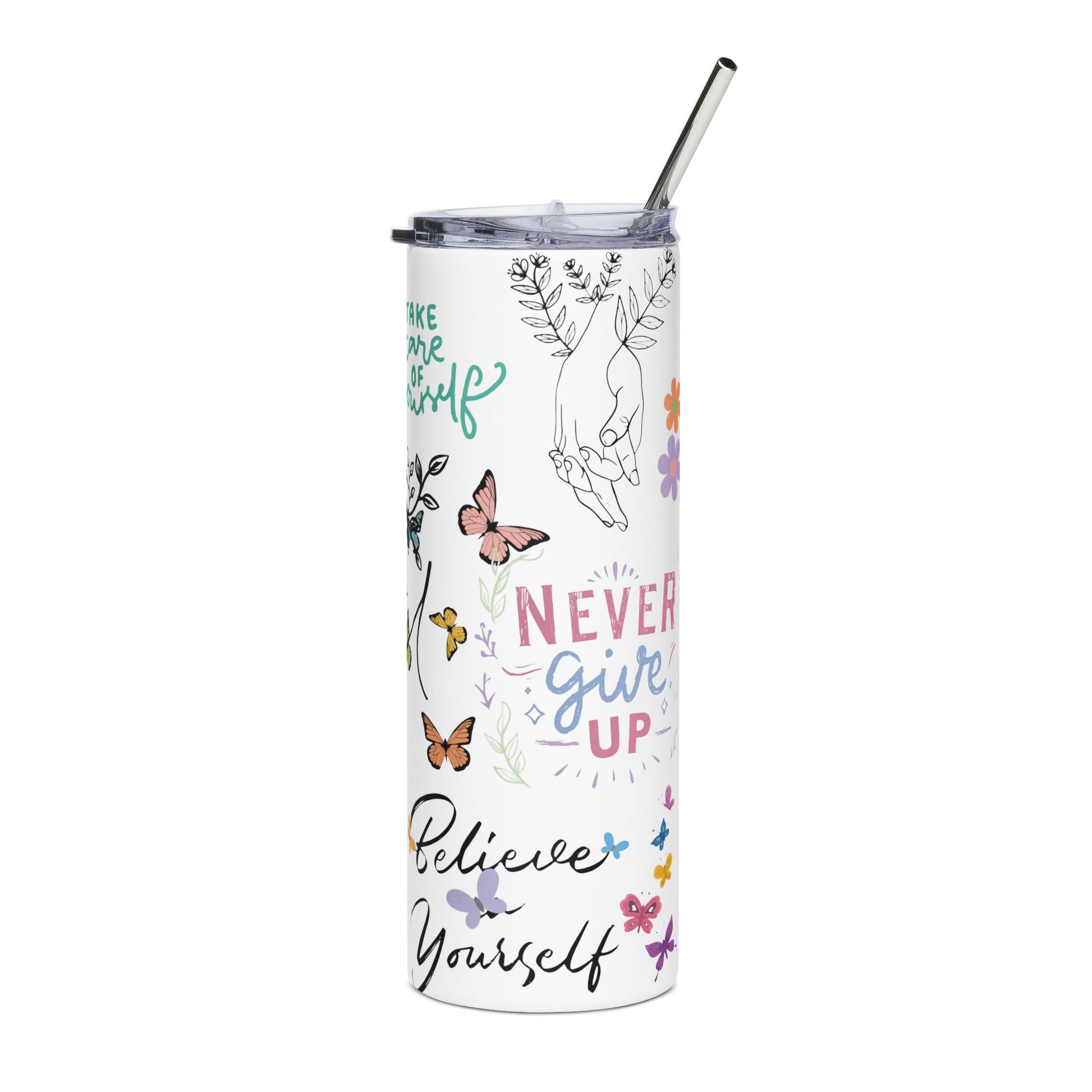 Positive Affirmations 20 oz Skinny Tumbler - Canvasses
