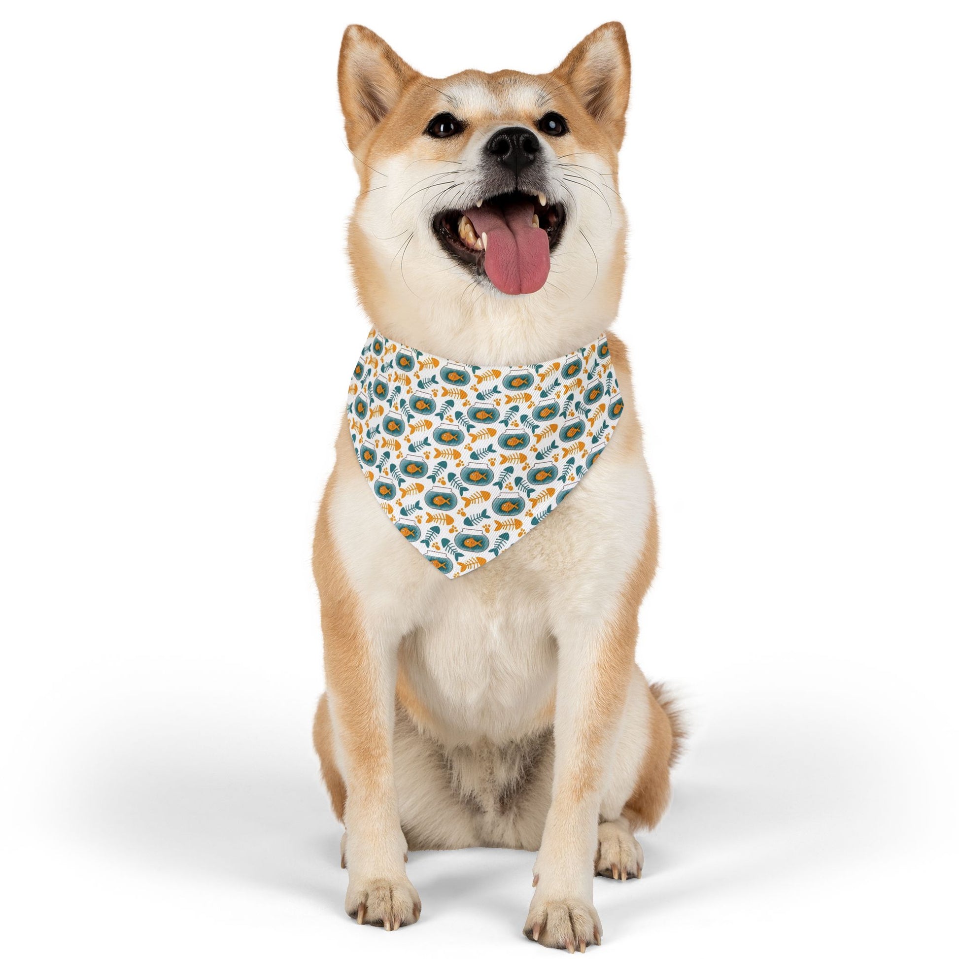 Gold Fish Pet Bandana Collar - Canvasses