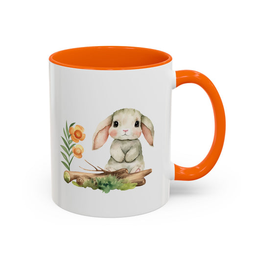 Watercolor Bunny Accent Mug - Canvasses