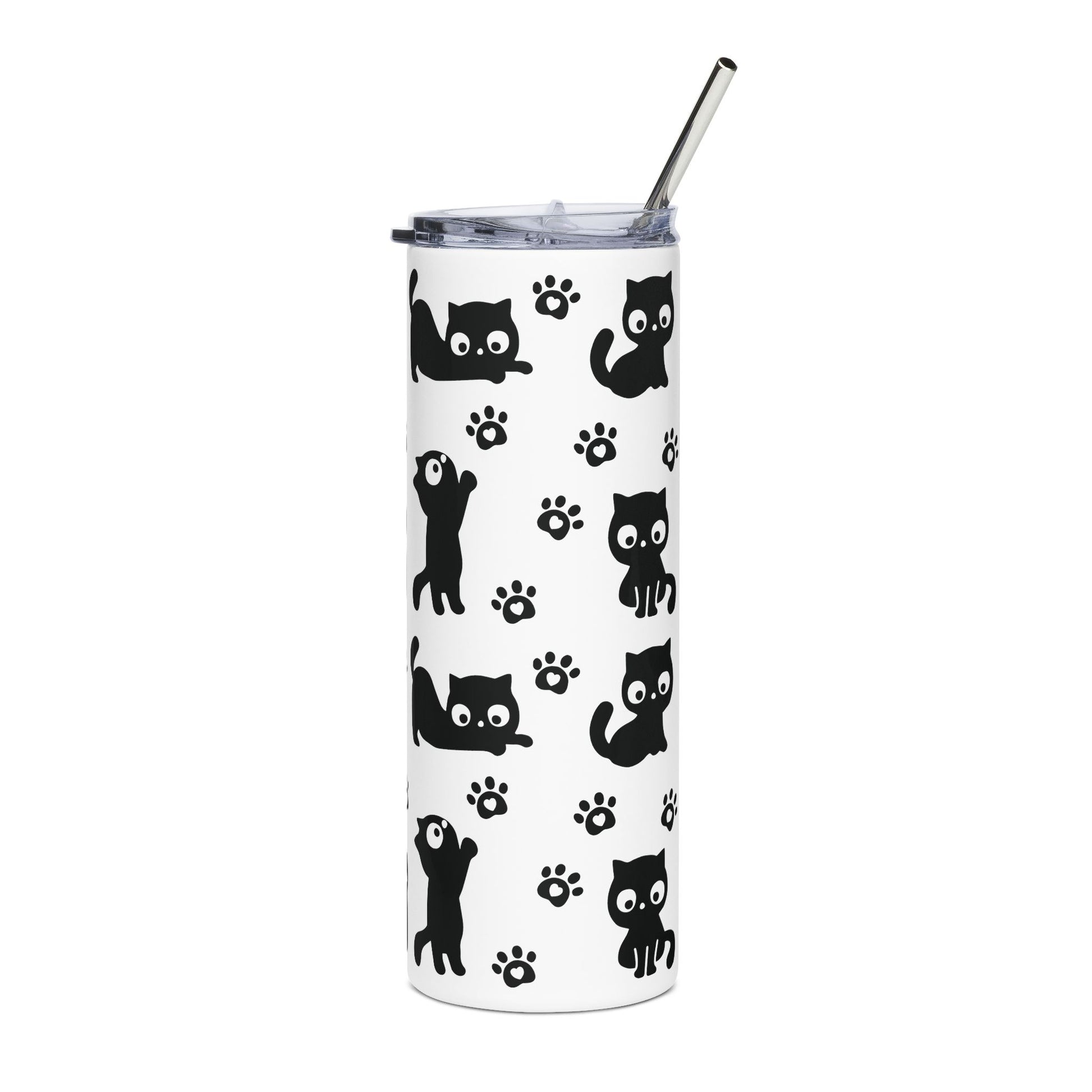 Funny Cat 20 oz Skinny Tumbler - Canvasses