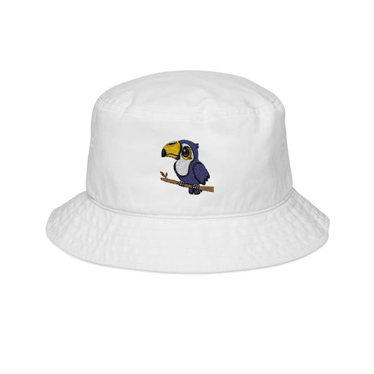 Toucan Embroidery Bucket Hat