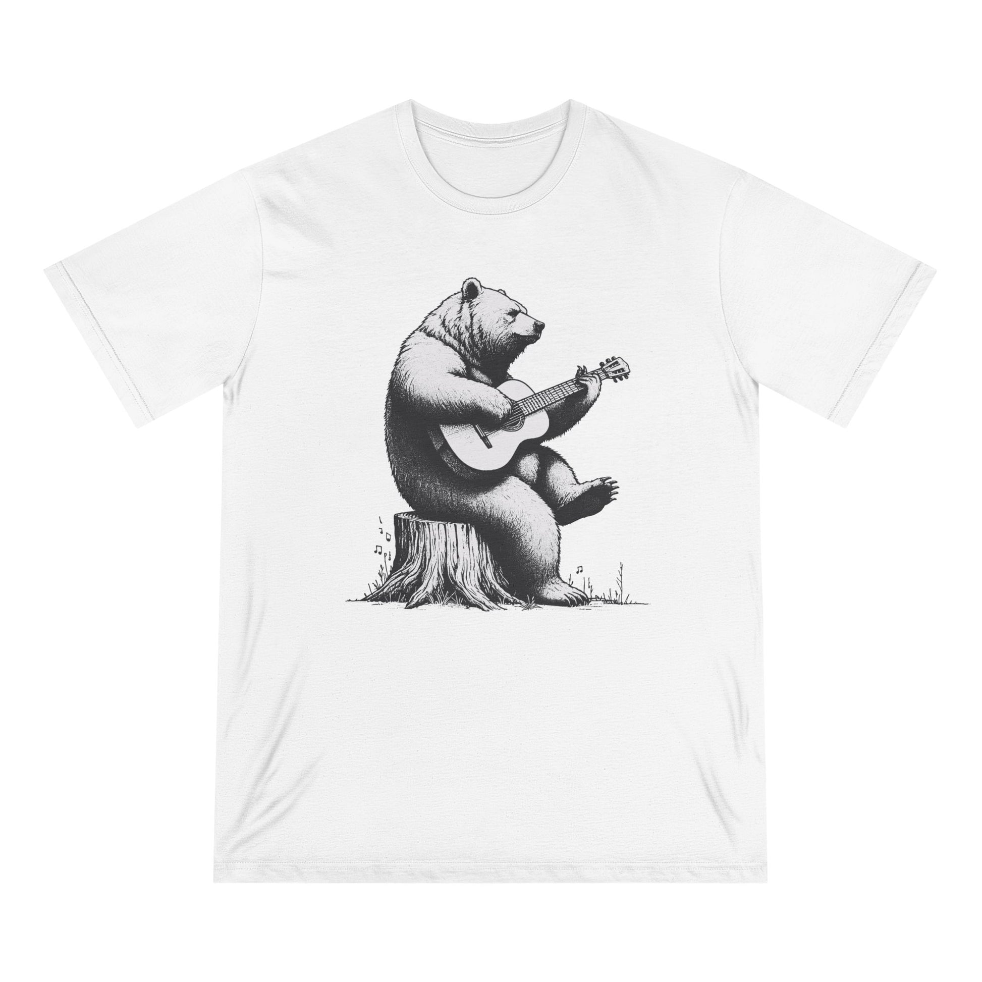 Guitar Bear Men 100% Organic Cotton Staple T-Shirt - Canvasses