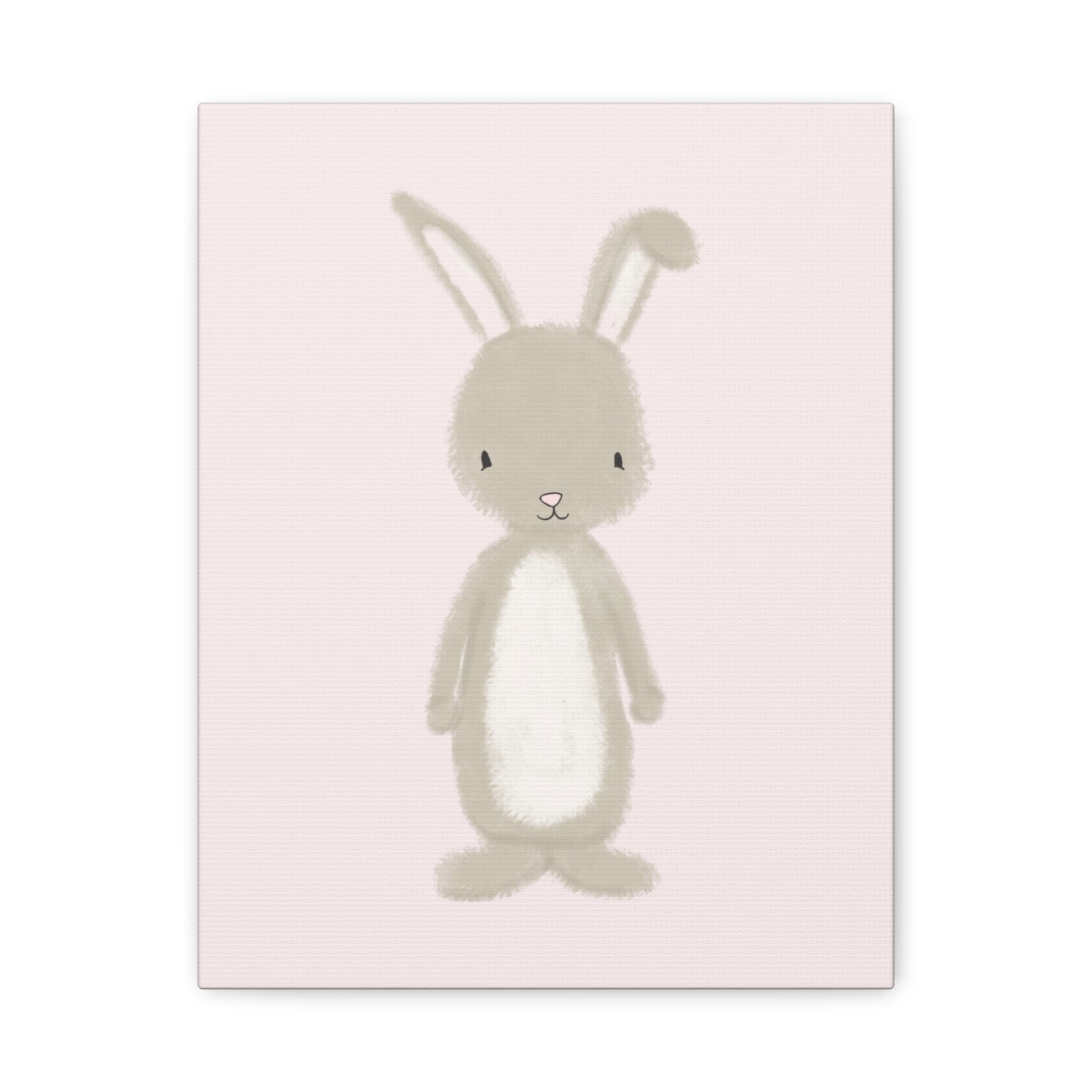 Pink Bunny Canvas Wall Art Vertical - Canvasses