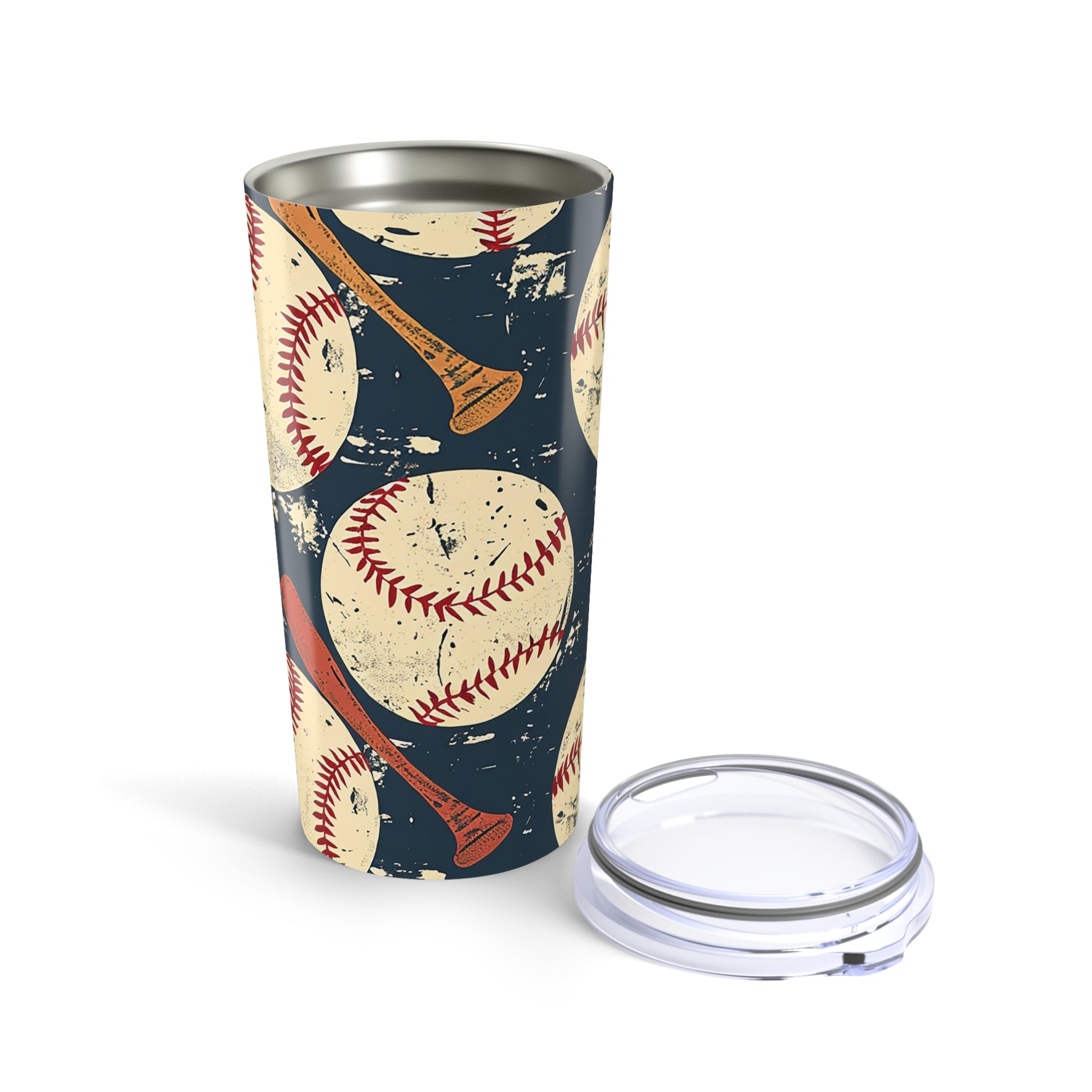 Retro Baseball 20 oz Stainless Steel Tumbler - Canvasses
