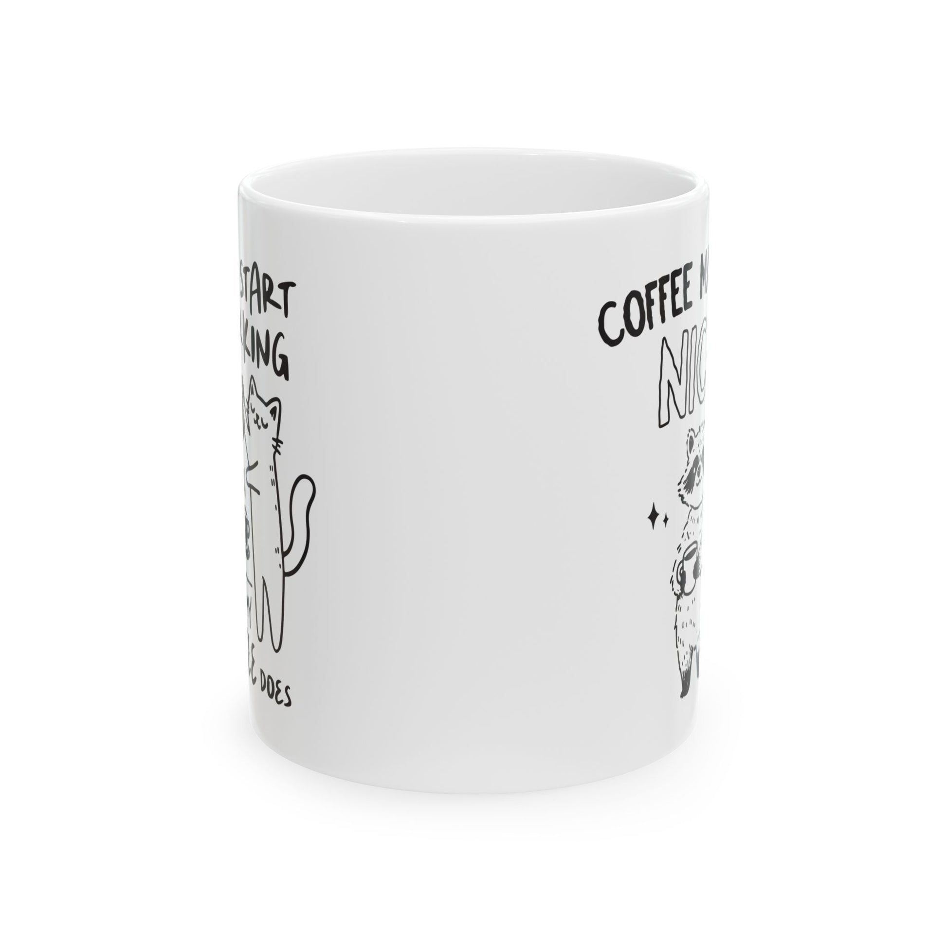 Cat & Raccoon Coffee Mug - Canvasses