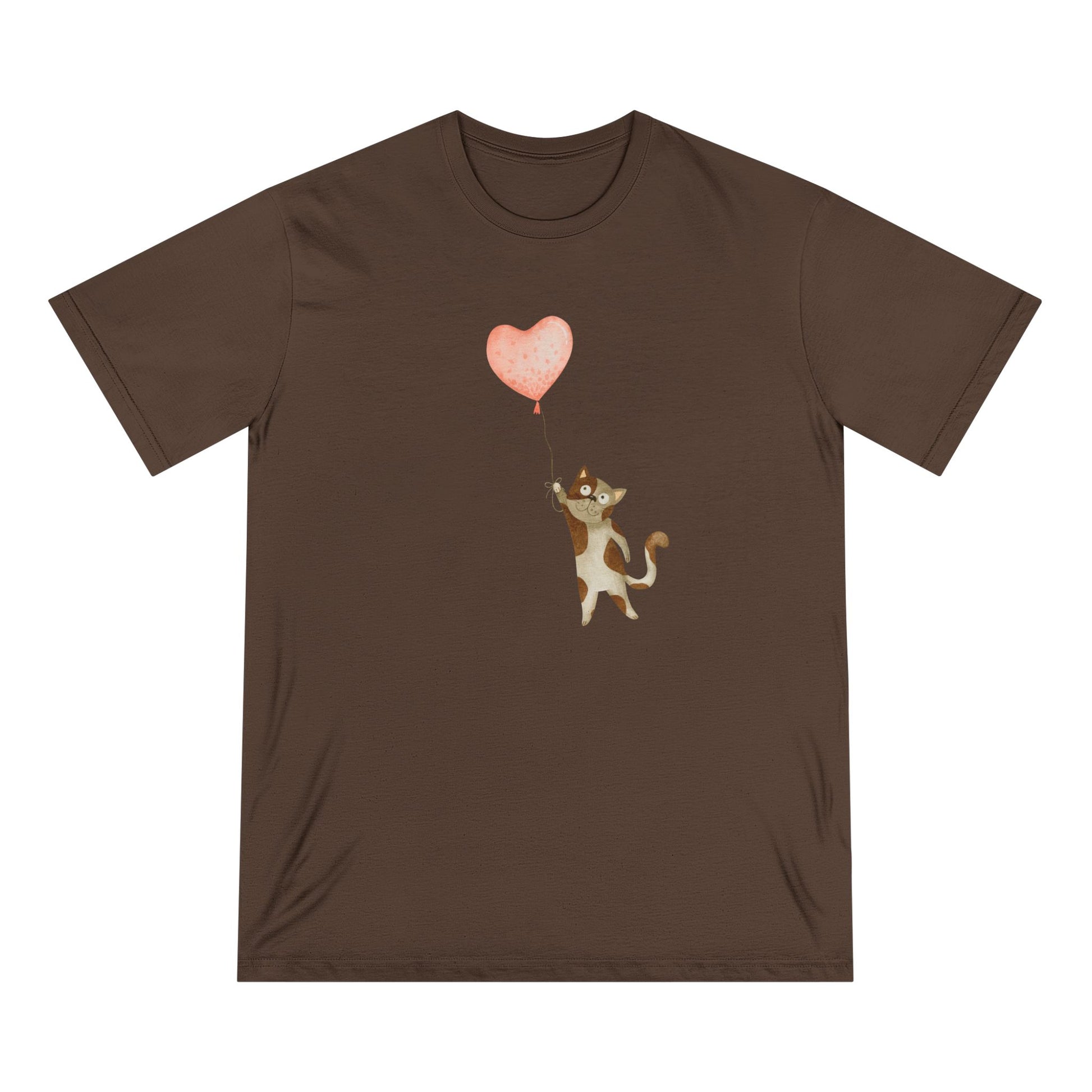Watercolor Cat Heart Women 100% Organic Cotton T-Shirt - Canvasses