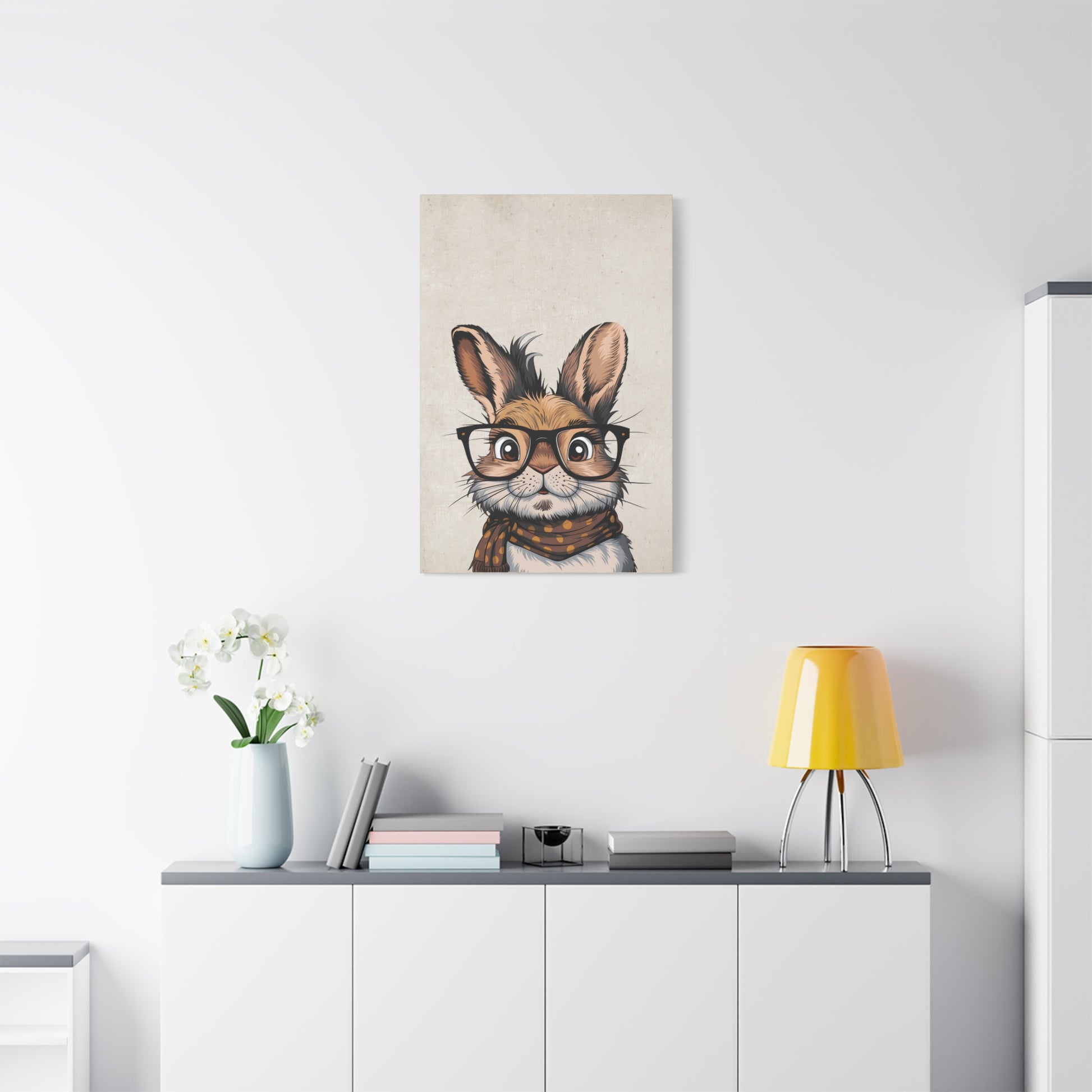 School Rabbit Canvas Wall Art Vertical - Canvasses
