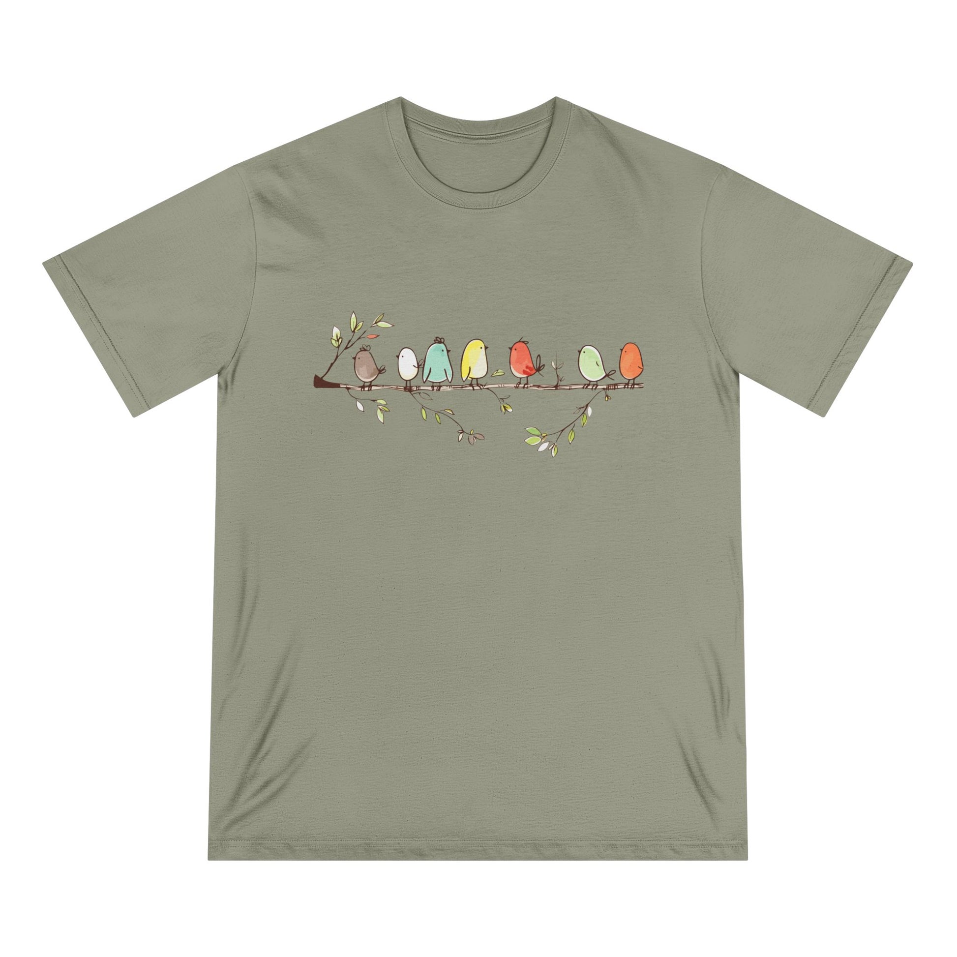 Watercolor Birds Women 100% Organic Cotton T-Shirt - Canvasses