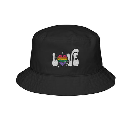 Love Pride Embroidery Bucket Hat