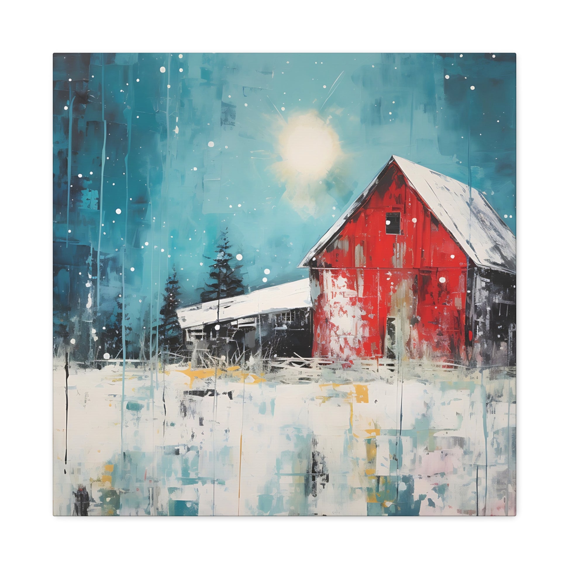 Red Refuge Canvas Wall Art Square - Canvasses