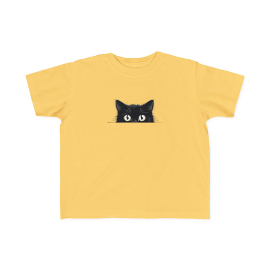 Peekaboo Cat Toddlers 100% Cotton T-Shirt
