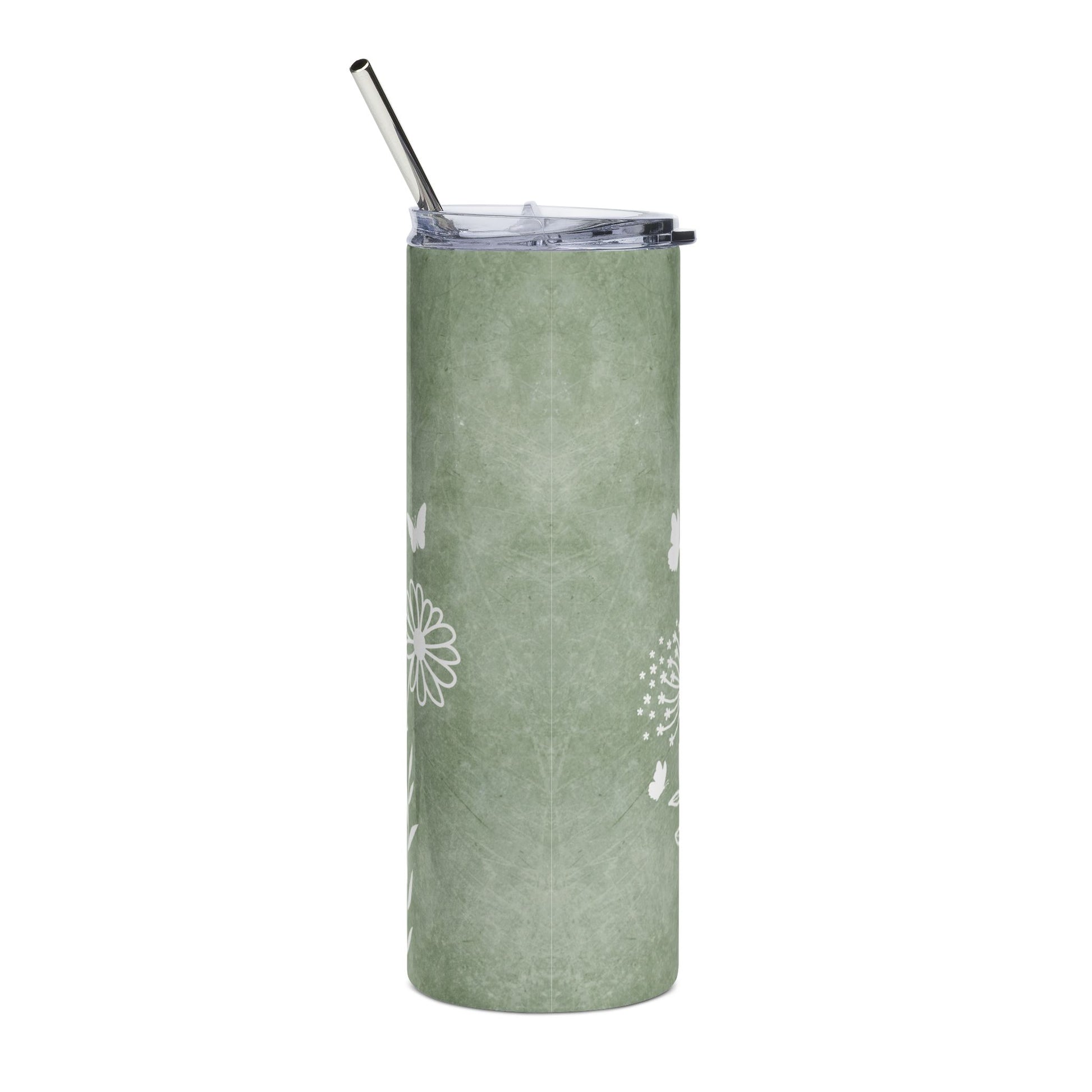 Wildflower Doodle 20 oz Skinny Tumbler - Canvasses