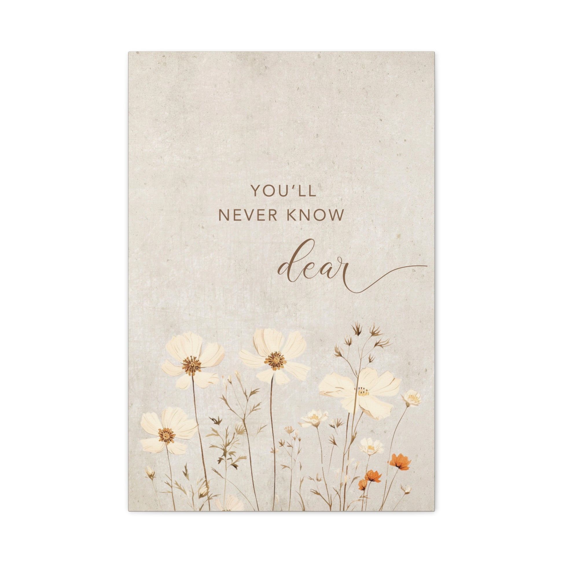 Dearest Wildflower Canvas Wall Art Vertical - Canvasses