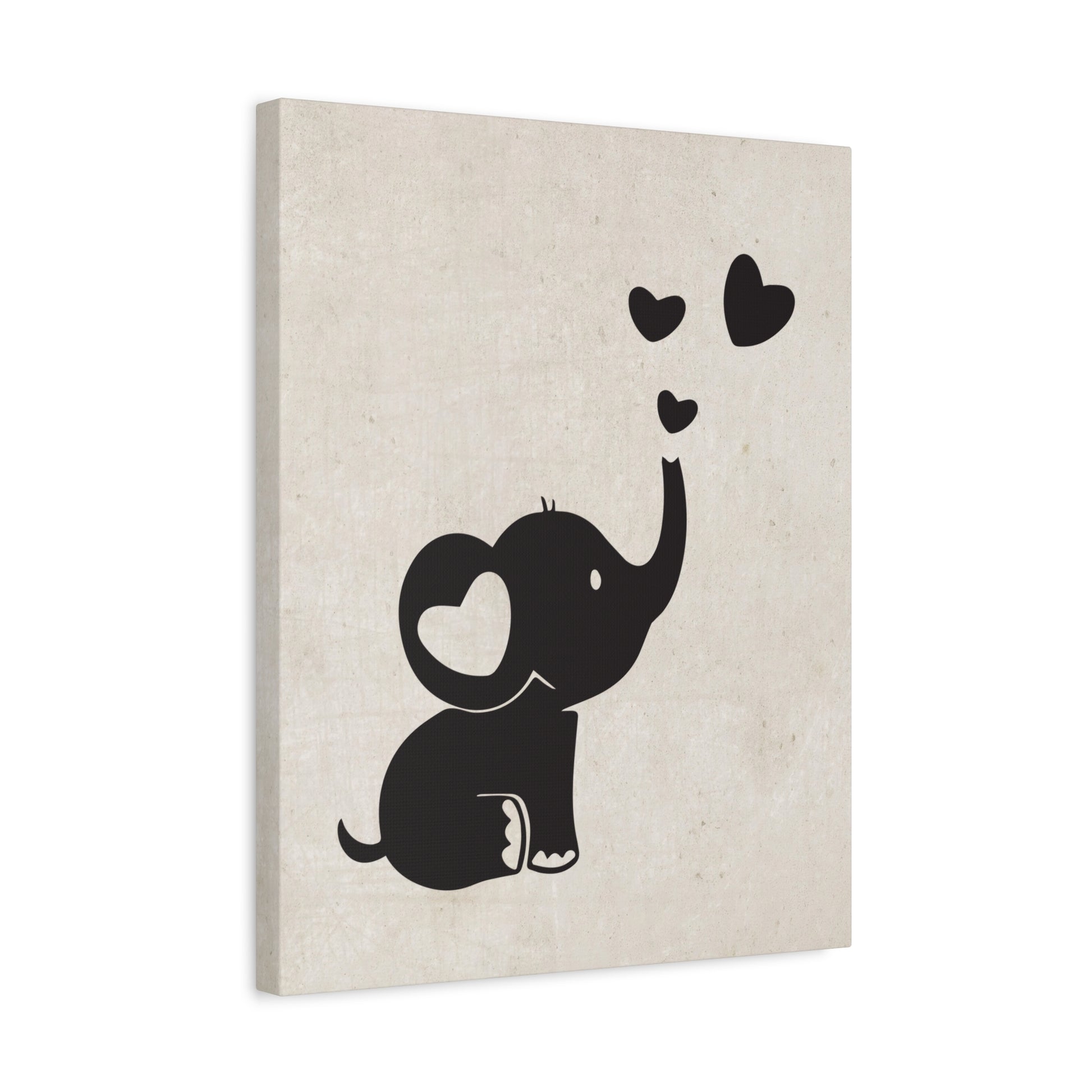 Elephant Silhouette Canvas Wall Art Vertical - Canvasses
