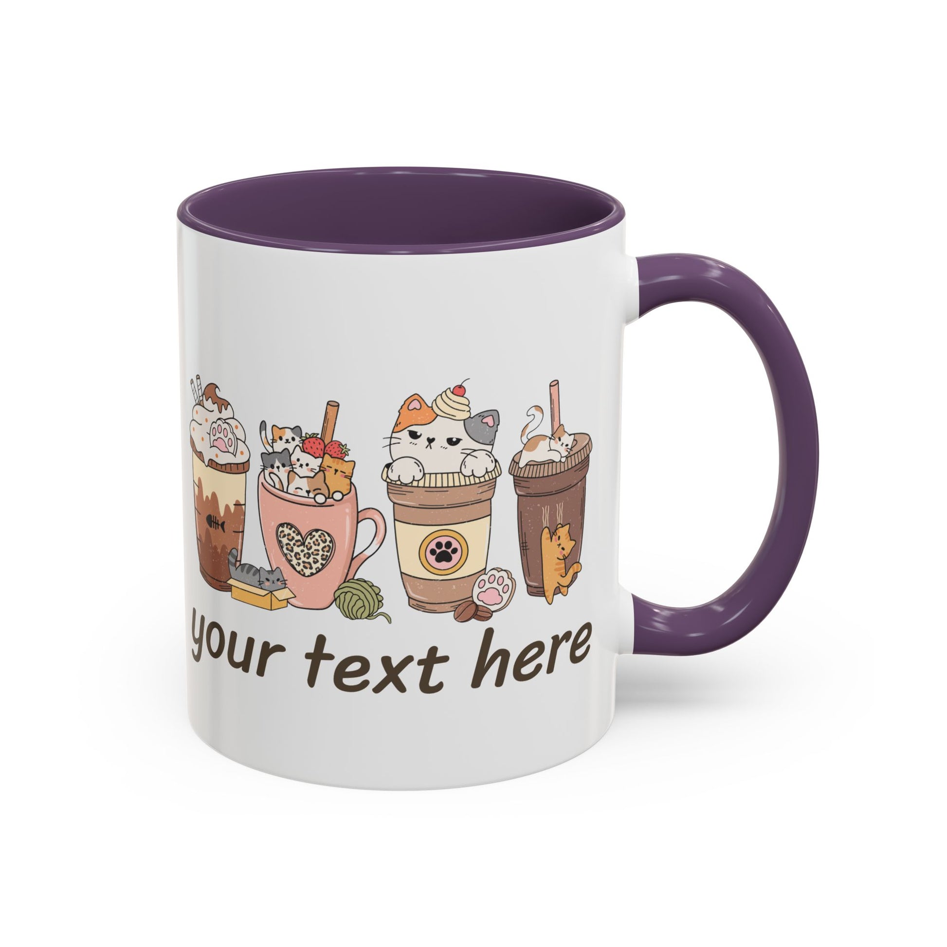 Coffee & Cats Personalized Accent Mug - Canvasses