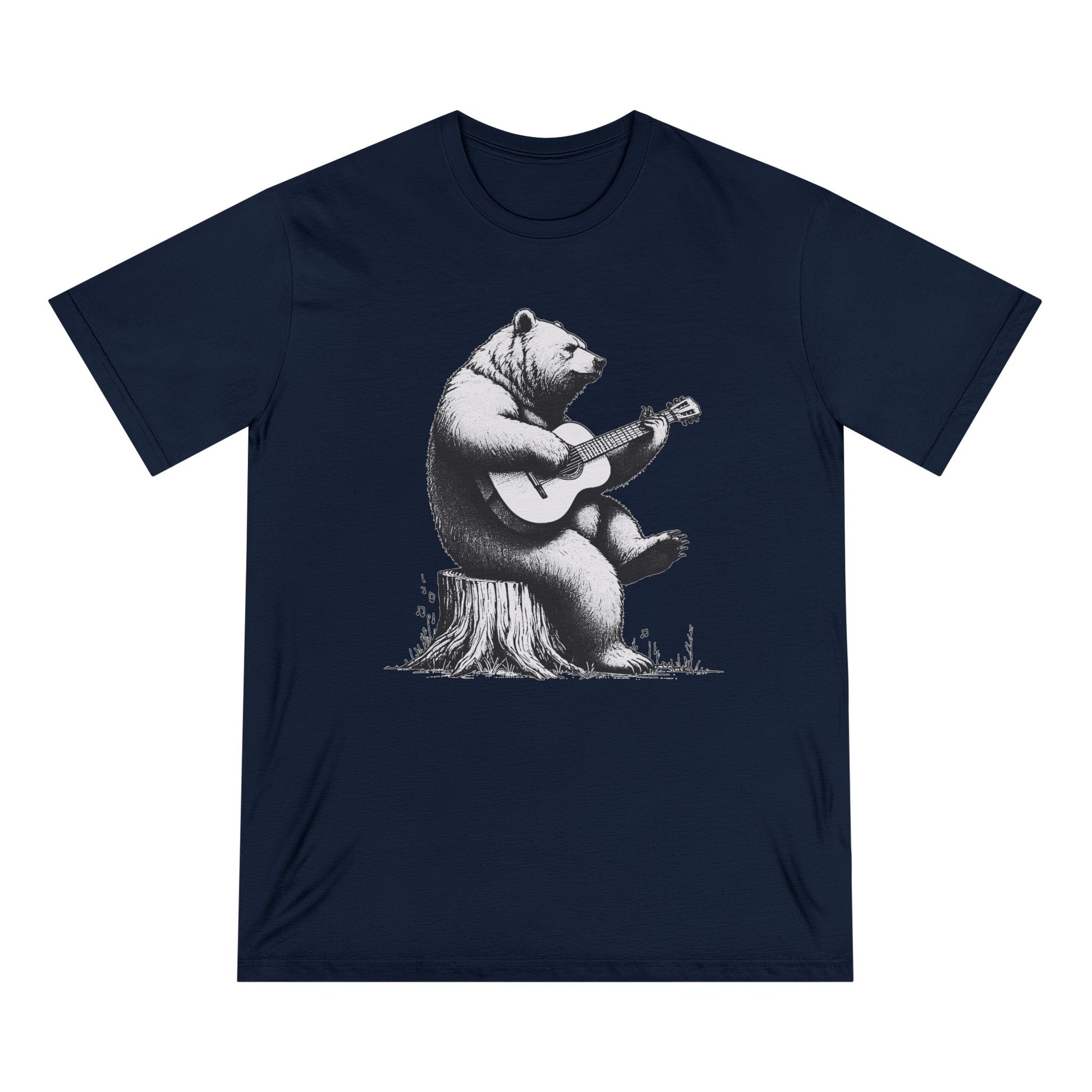 Guitar Bear Men 100% Organic Cotton Staple T-Shirt - Canvasses
