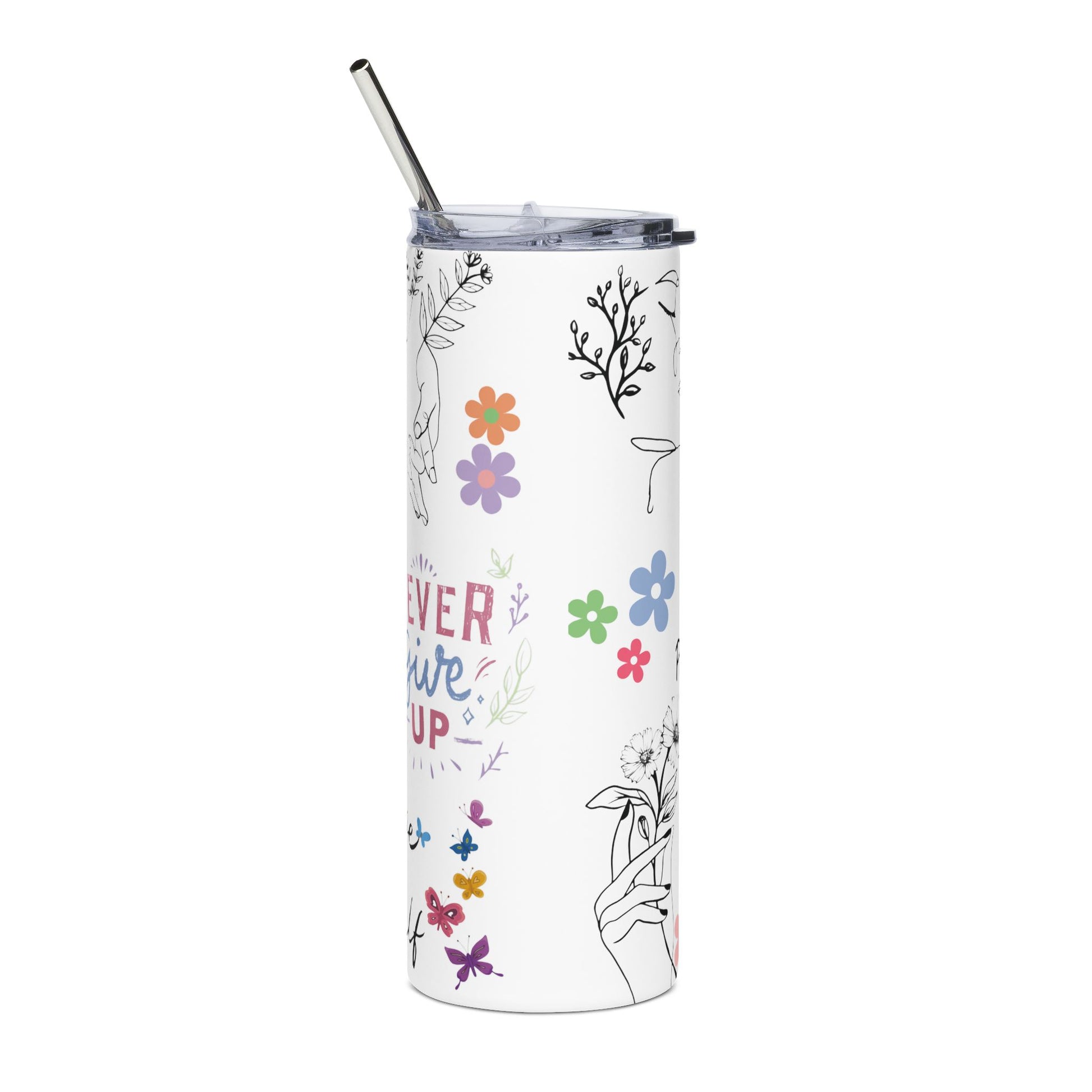 Positive Affirmations 20 oz Skinny Tumbler - Canvasses