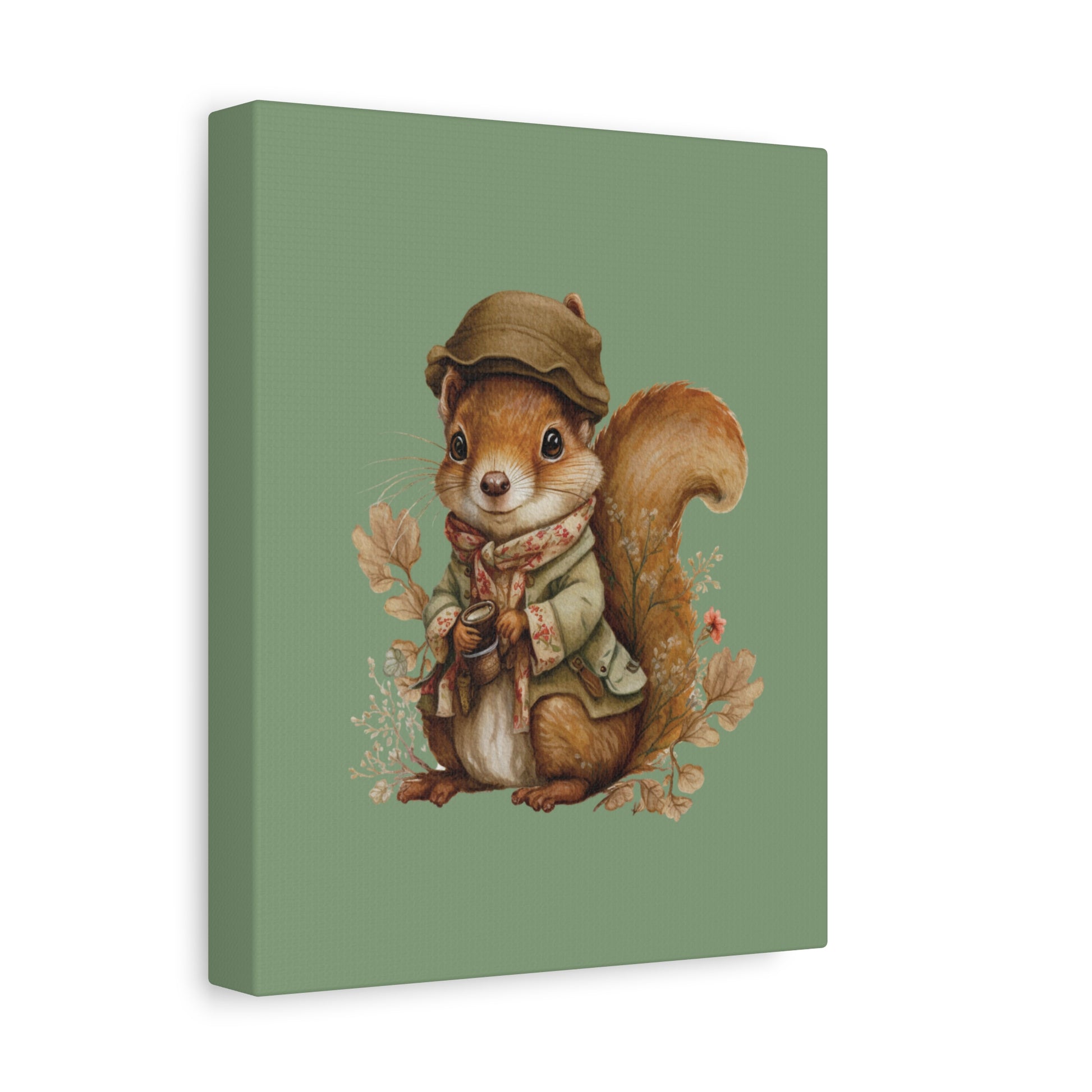 The Nut Collector Canvas Wall Art Vertical - Canvasses