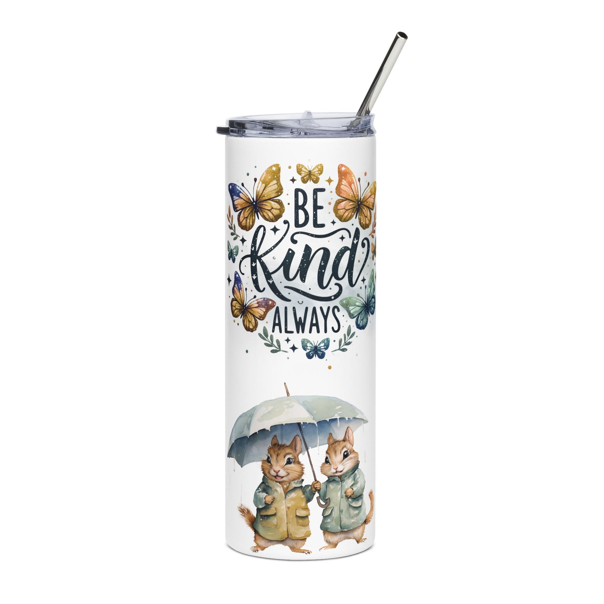 Kind Squirrel 20 oz Skinny Tumbler - Canvasses