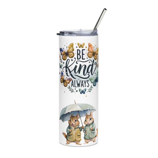 Kind Squirrel 20 oz Skinny Tumbler - Canvasses
