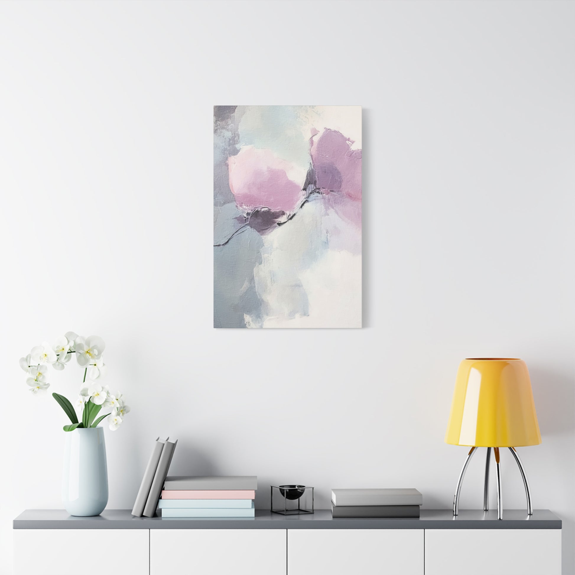 Lavender Roses Canvas Wall Art Vertical - Canvasses