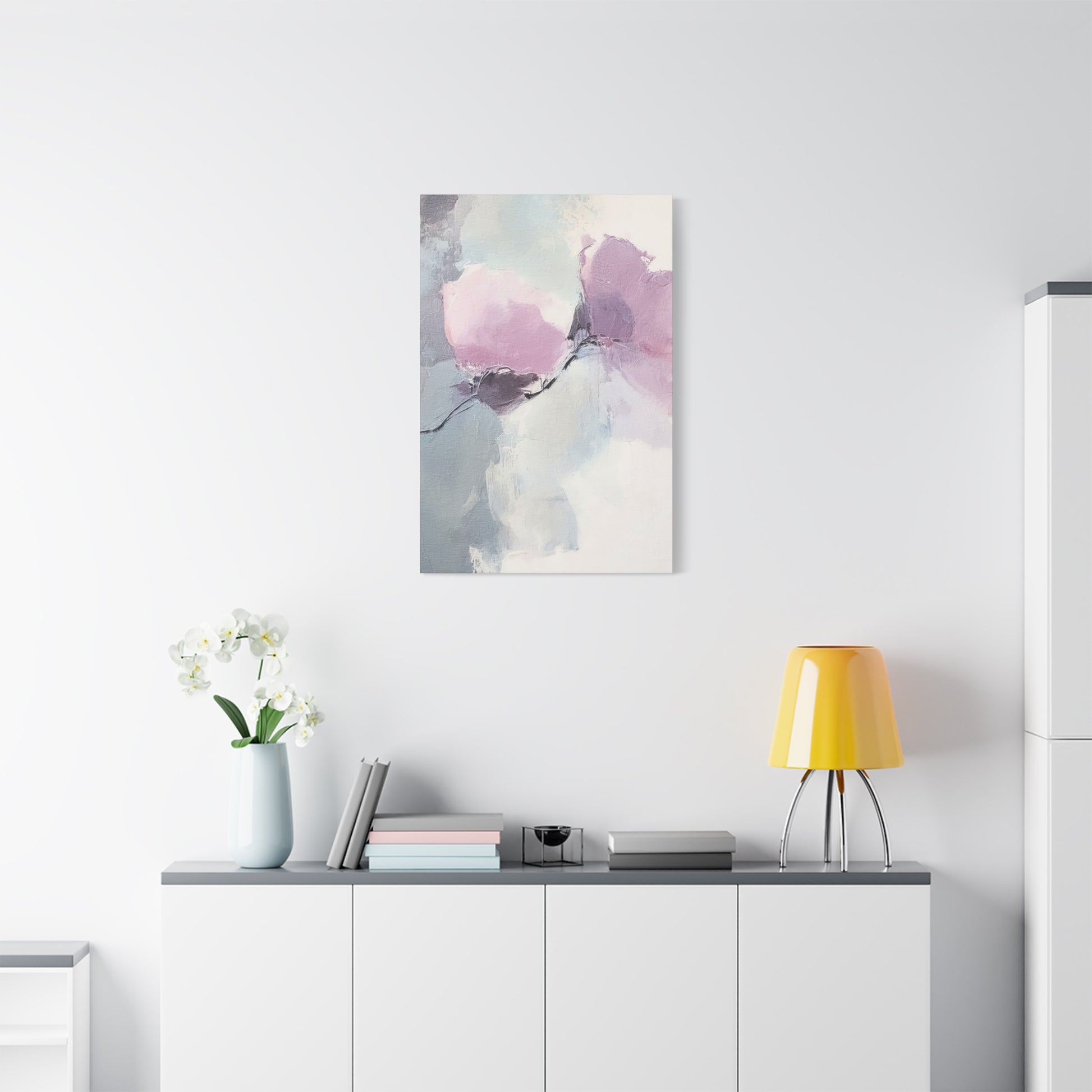 Lavender Roses Canvas Wall Art Vertical - Canvasses