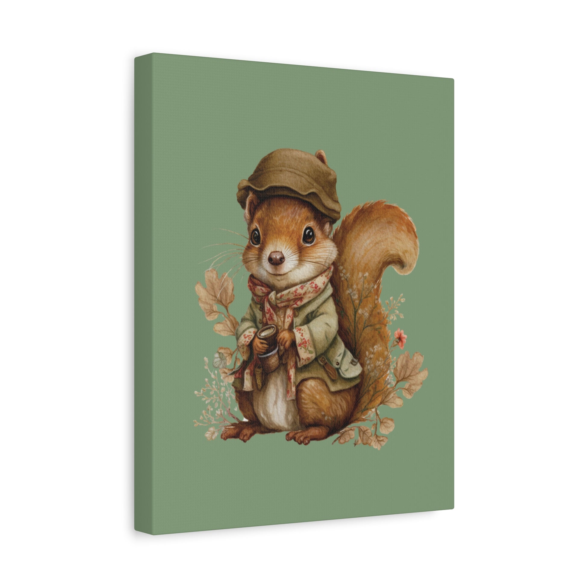 The Nut Collector Canvas Wall Art Vertical - Canvasses