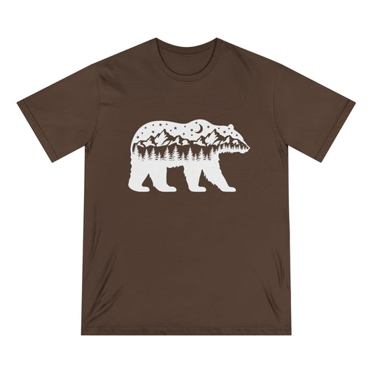 Silhouette Bear Men 100% Organic Cotton Staple T-Shirt - Canvasses