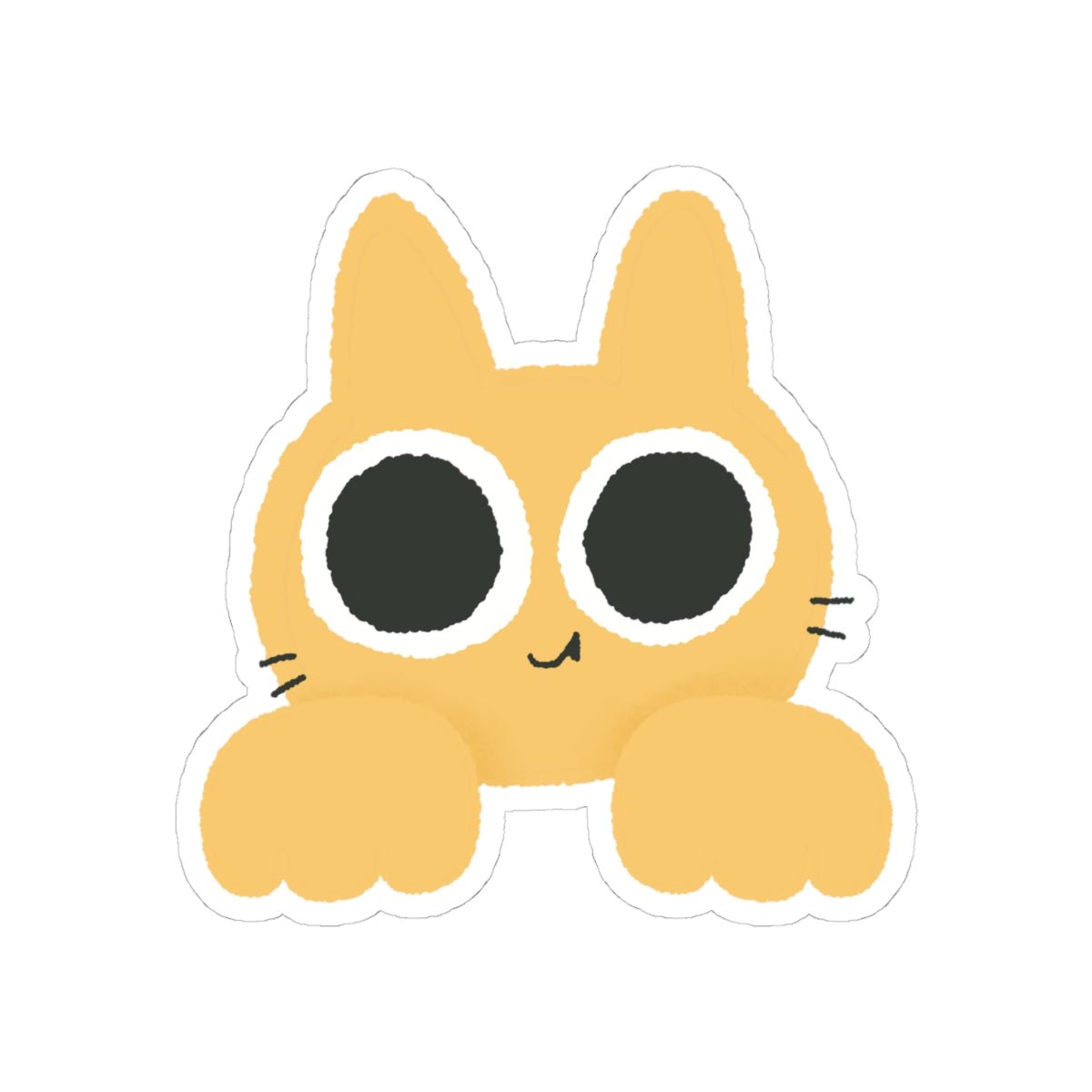 Sunny Peeker Cat Kiss - Cut Sticker - Canvasses