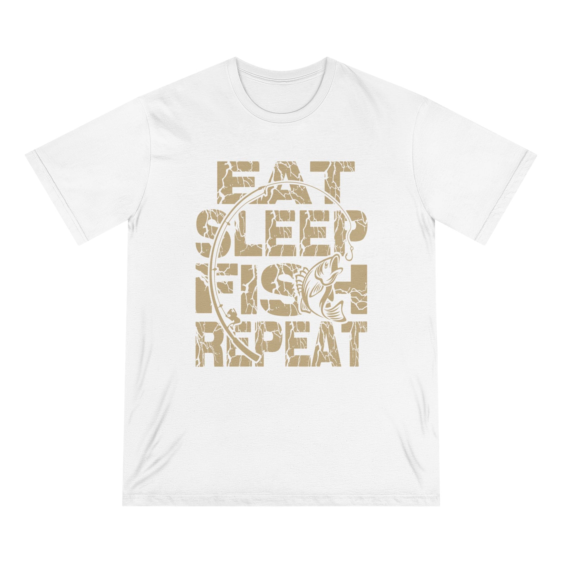 Fish Repeat Men 100% Organic Cotton Staple T-Shirt - Canvasses