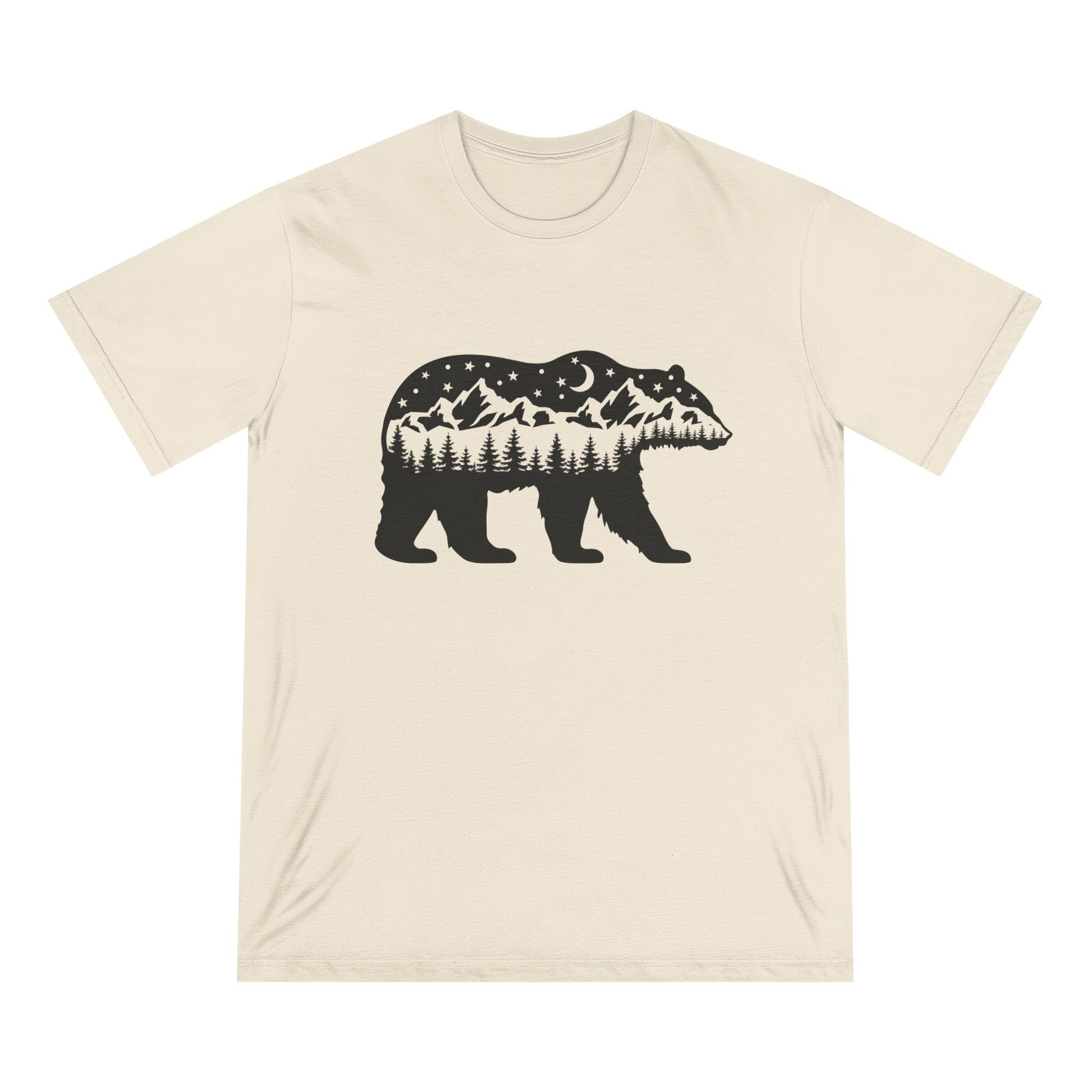 Silhouette Bear Men 100% Organic Cotton Staple T-Shirt - Canvasses