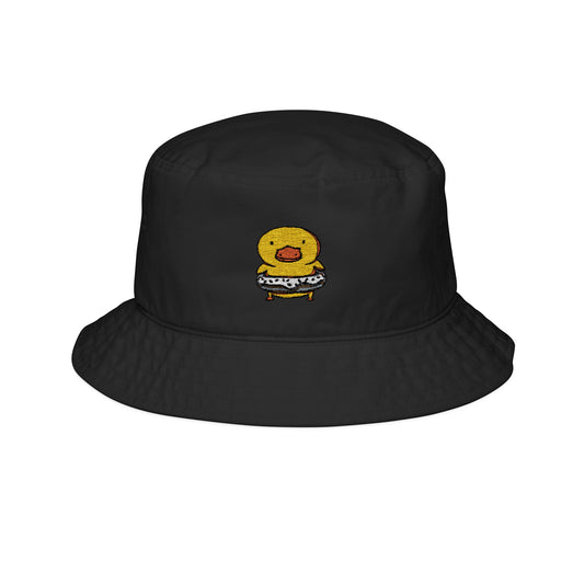 Duck Donut Embroidery Bucket Hat