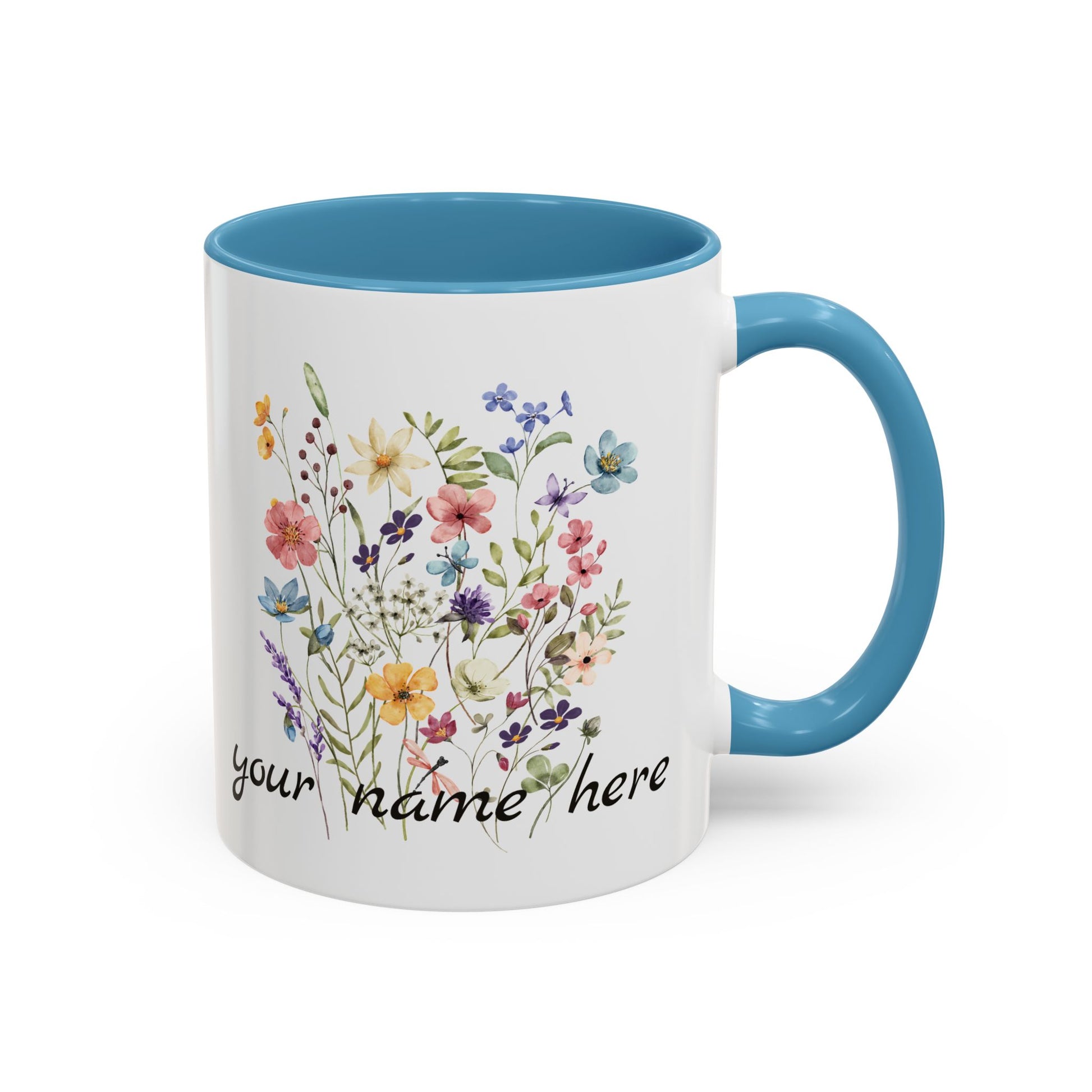 Wildflower Mix Personalized Accent Mug - Canvasses