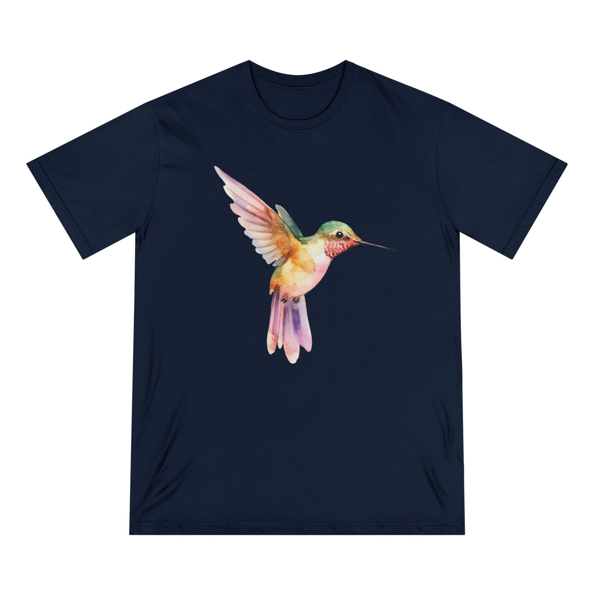 Watercolor Hummingbird Women 100% Organic Cotton T-Shirt - Canvasses