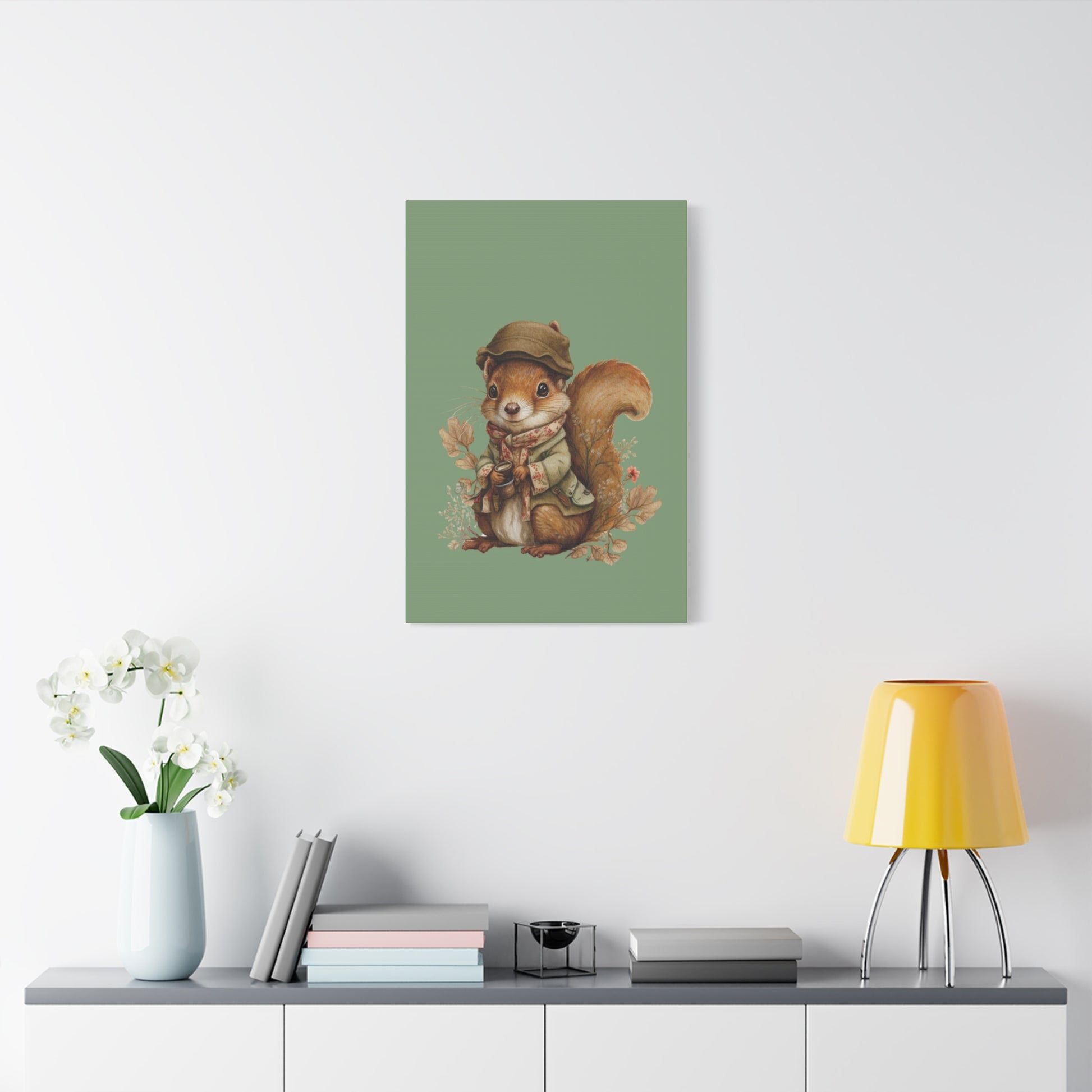 The Nut Collector Canvas Wall Art Vertical - Canvasses