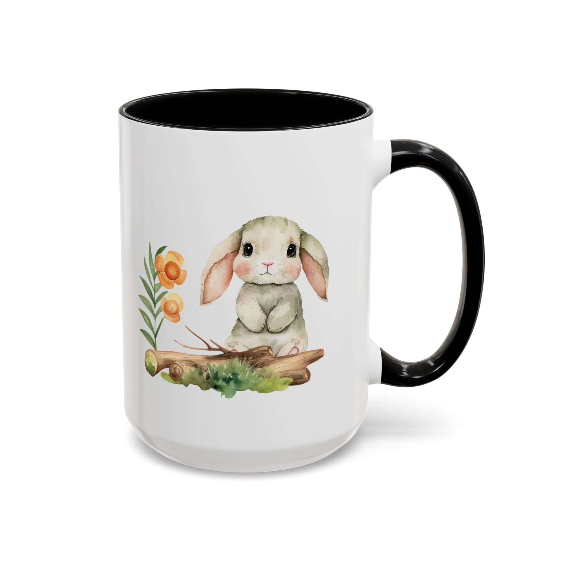 Watercolor Bunny Accent Mug - Canvasses