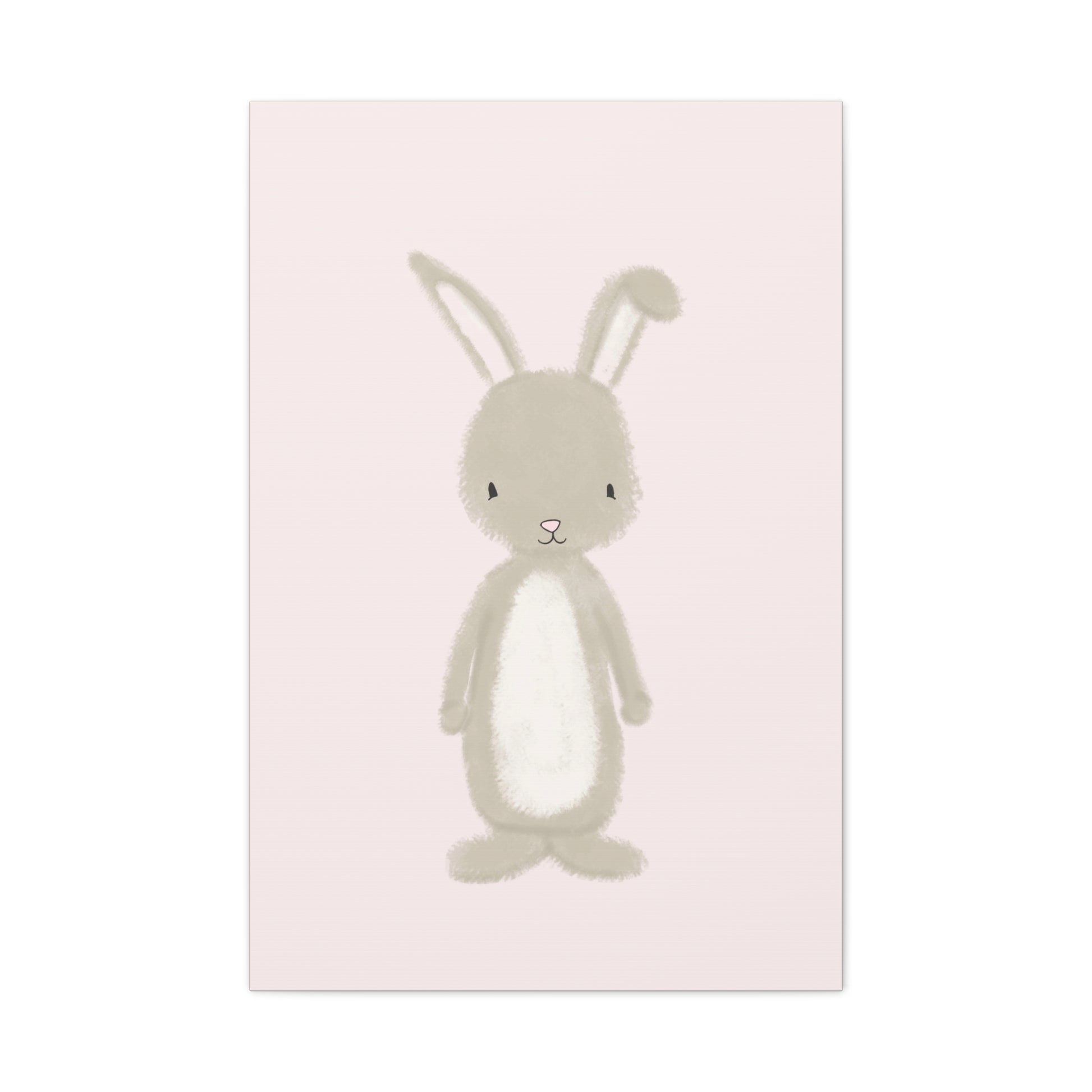 Pink Bunny Canvas Wall Art Vertical - Canvasses