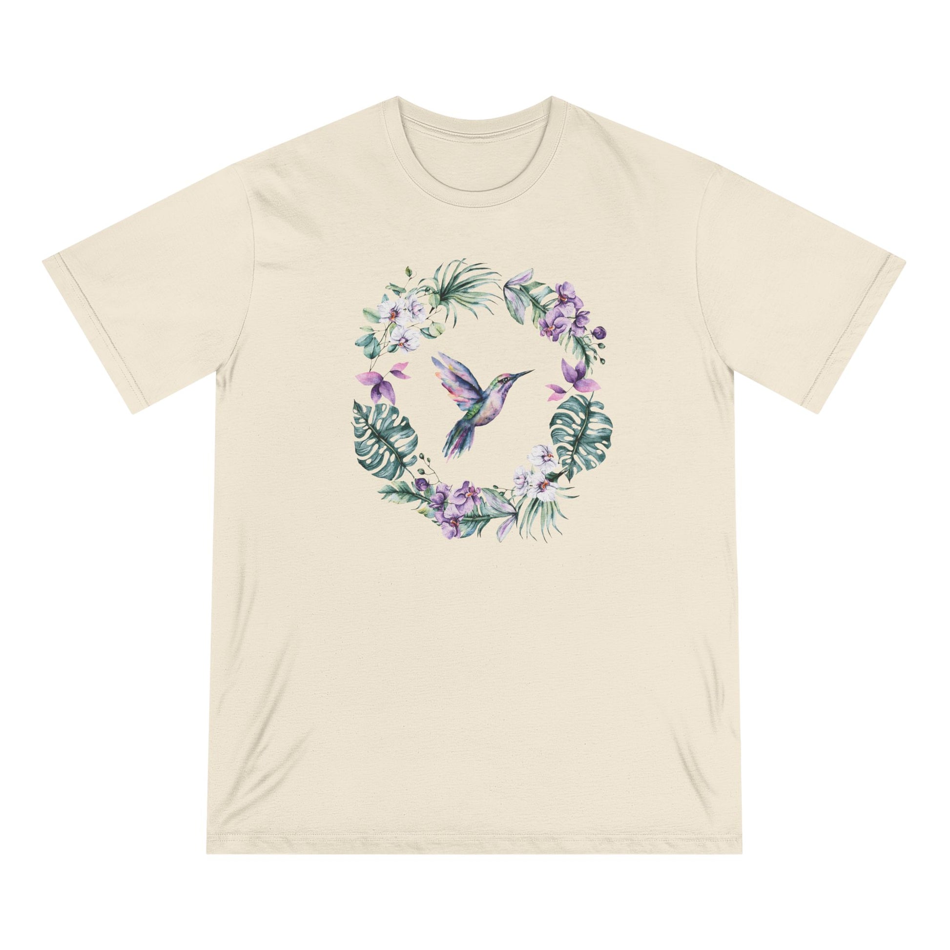 Hummingbird Orchid Women 100% Organic T-Shirt - Canvasses