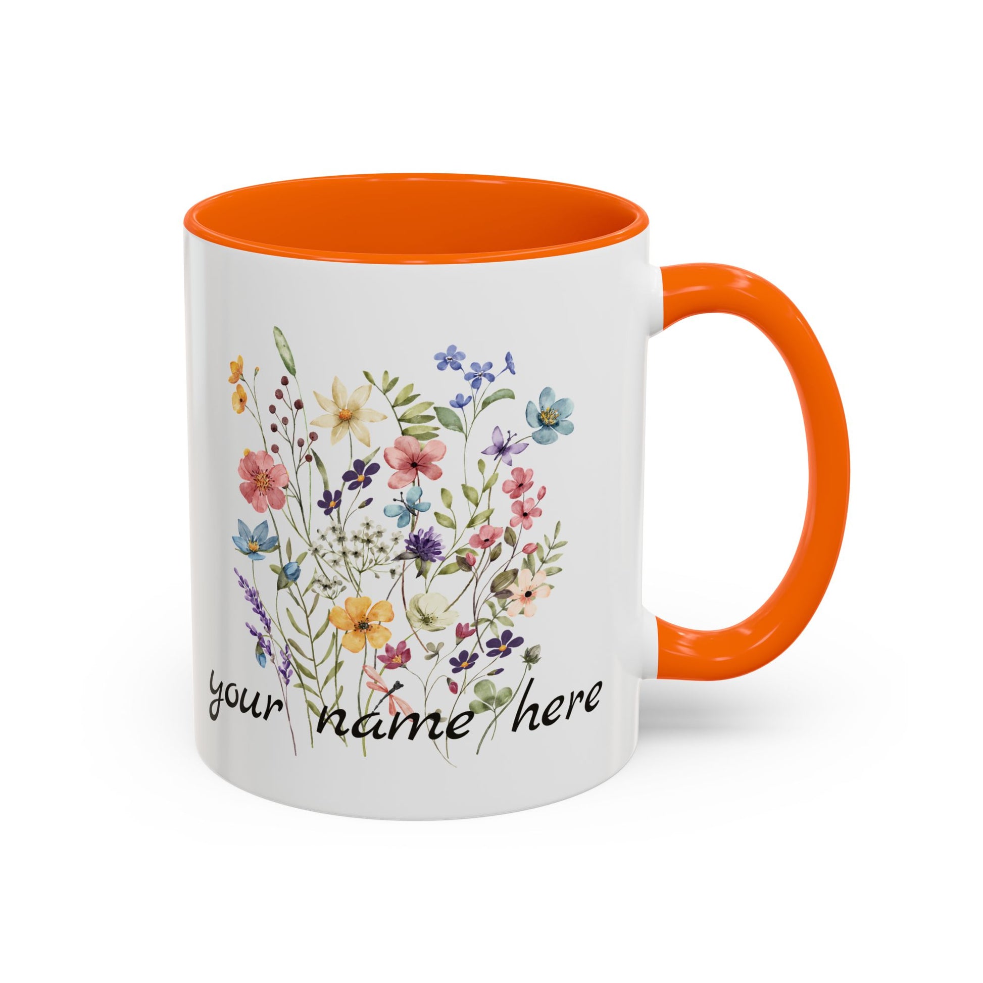 Wildflower Mix Personalized Accent Mug - Canvasses
