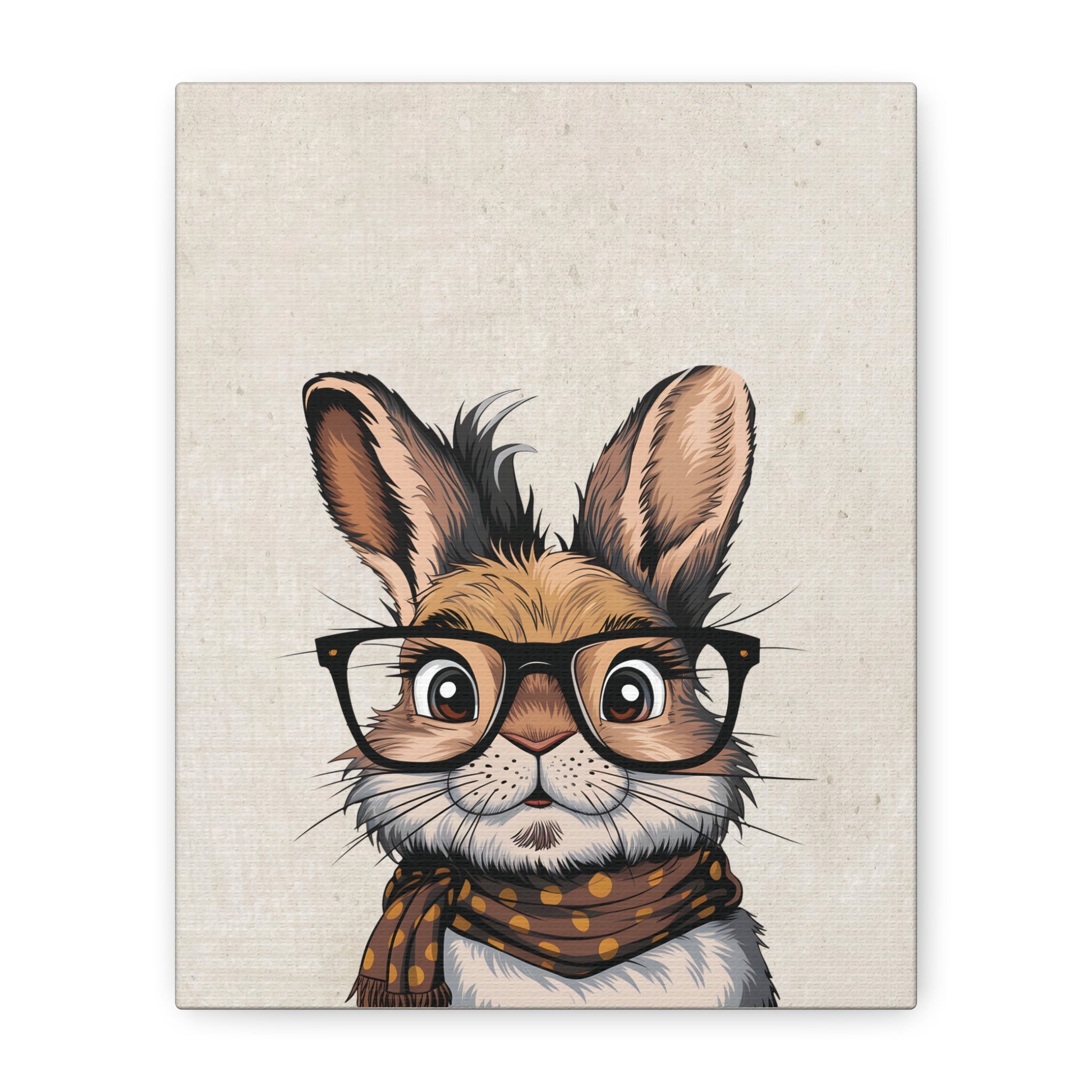 School Rabbit Canvas Wall Art Vertical - Canvasses