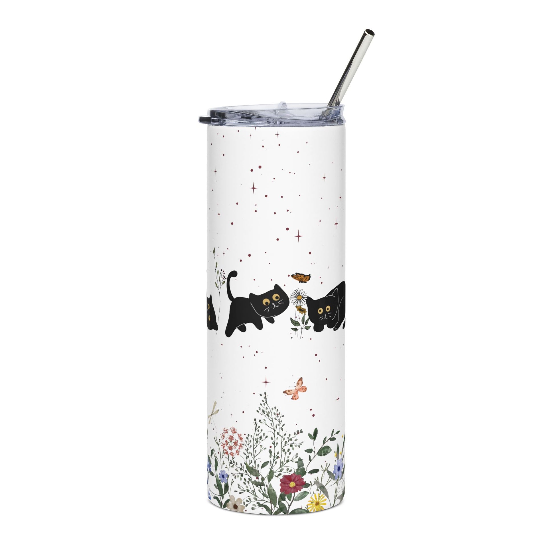 Wildflower Cats 20 oz Skinny Tumbler - Canvasses