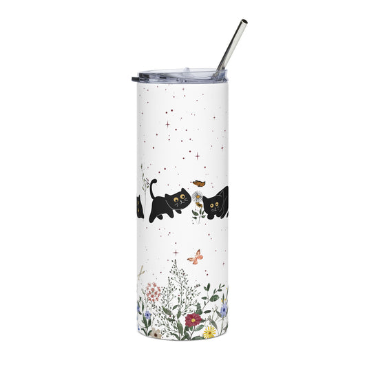 Wildflower Cats 20 oz Skinny Tumbler - Canvasses