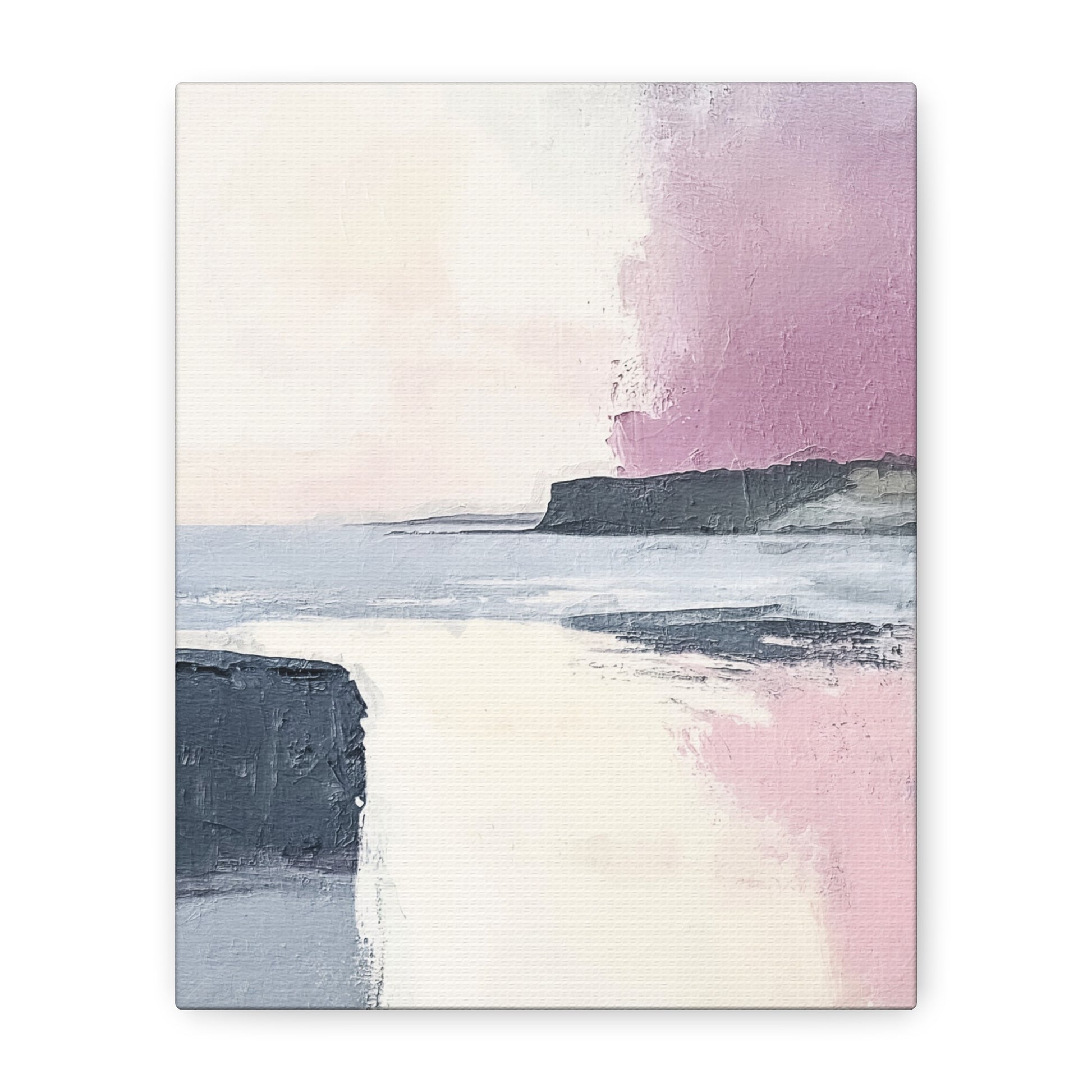 Lavender Ocean Canvas Wall Art Vertical - Canvasses