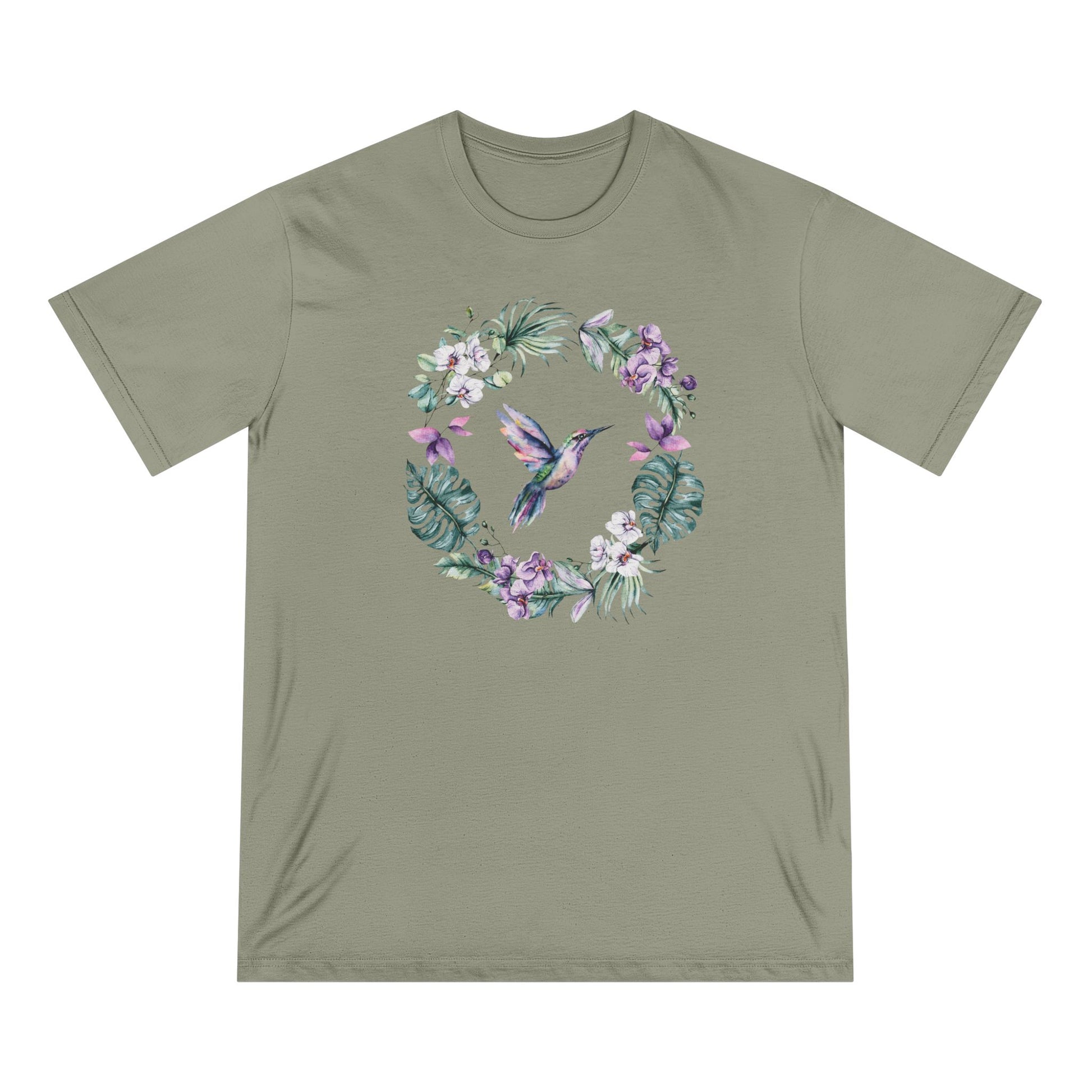 Hummingbird Orchid Women 100% Organic T-Shirt - Canvasses