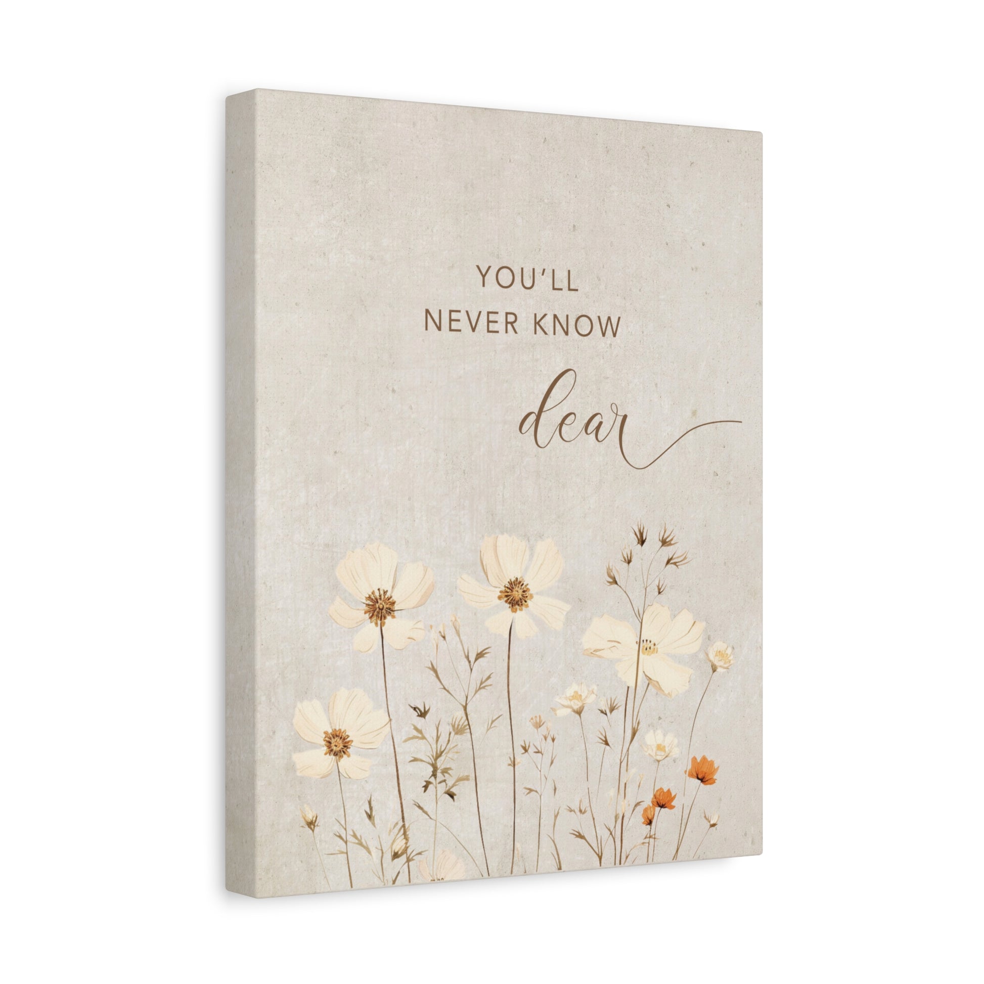 Dearest Wildflower Canvas Wall Art Vertical - Canvasses