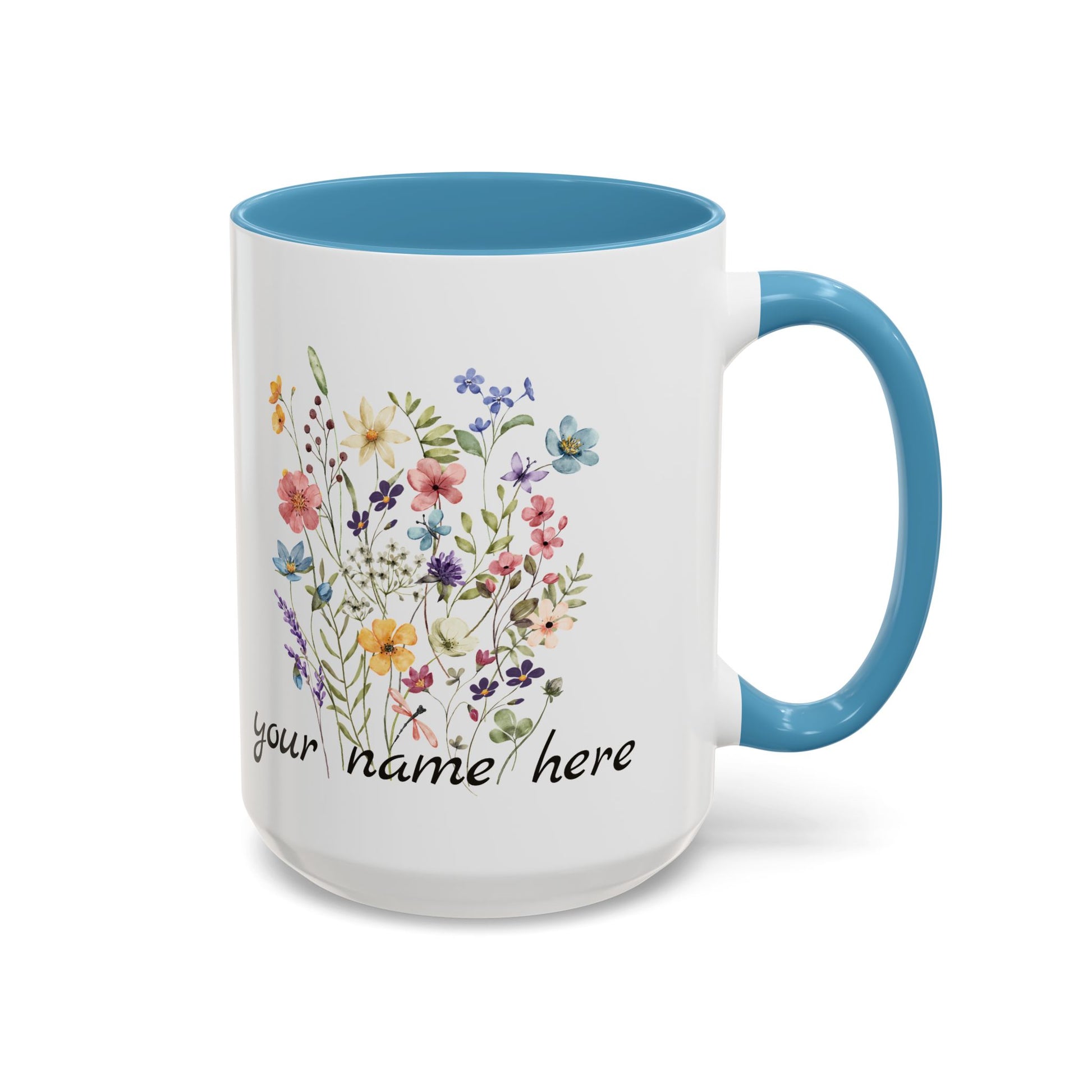 Wildflower Mix Personalized Accent Mug - Canvasses