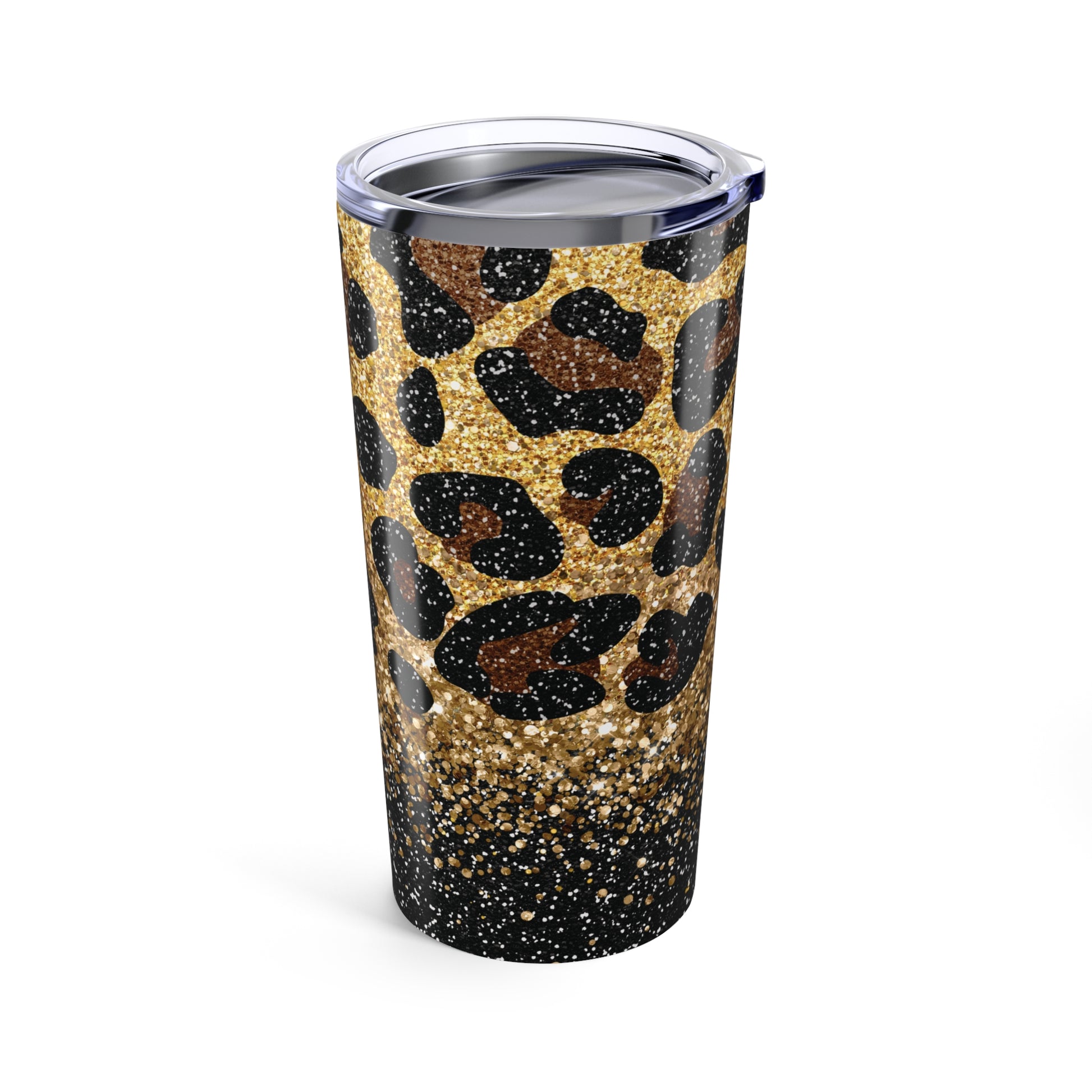 Gold Glitter Leopard 20 oz Stainless Steel Tumbler - Canvasses