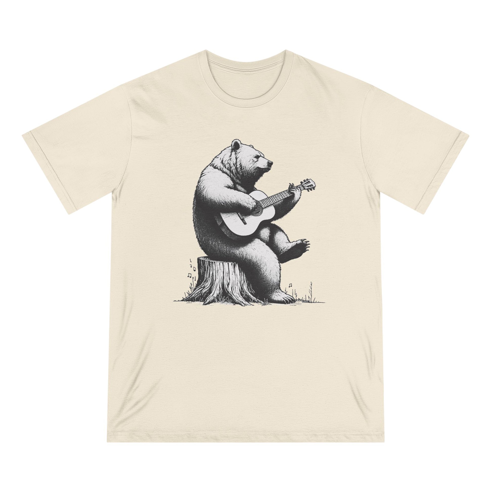 Guitar Bear Men 100% Organic Cotton Staple T-Shirt - Canvasses