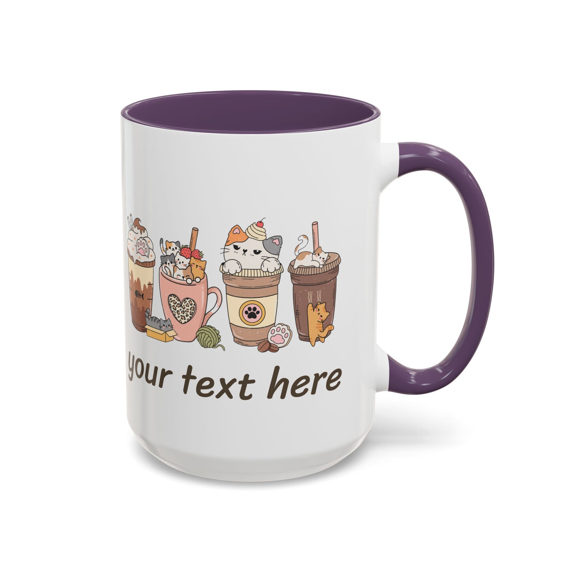Coffee & Cats Personalized Accent Mug - Canvasses